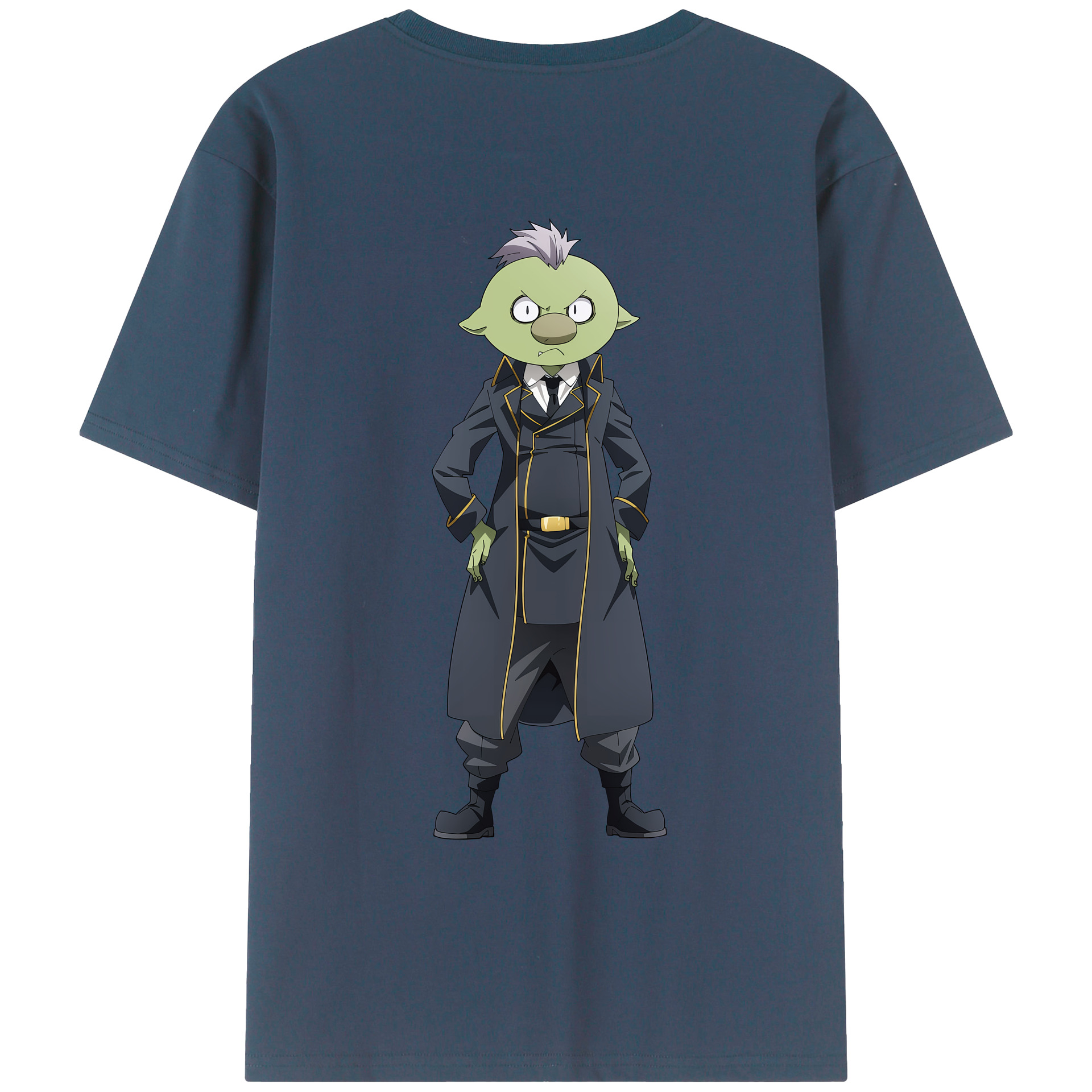 （画像用） 転スラ Regarding Reincarnated to Slime 綿100％ メンズ半袖Tシャツ（バックプリント） 通気性