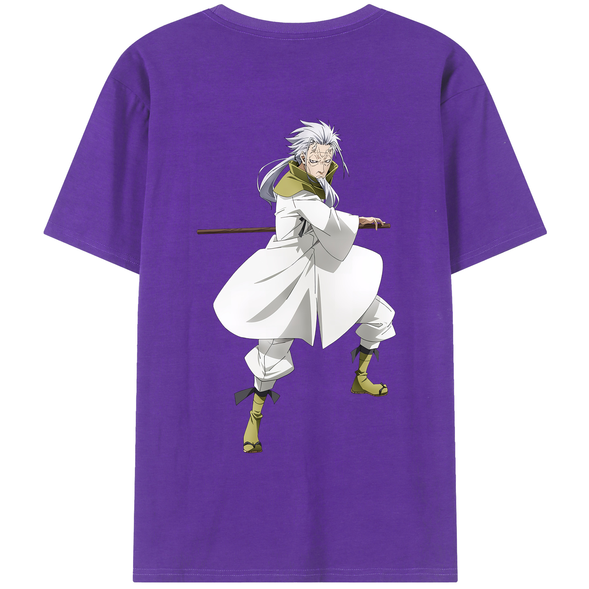 （画像用） 転スラ Regarding Reincarnated to Slime 綿100％ メンズ半袖Tシャツ（バックプリント） 通気性