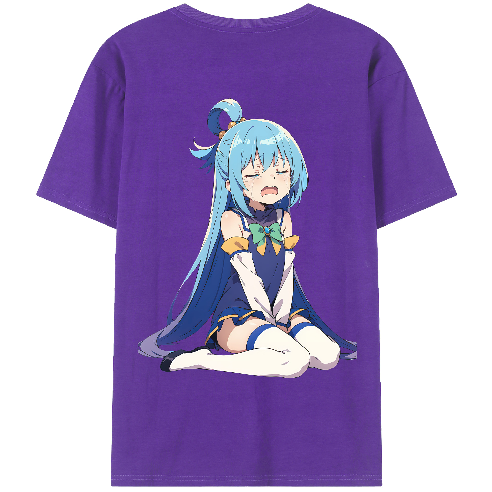 （画像用） 転スラ Regarding Reincarnated to Slime 綿100％ メンズ半袖Tシャツ（バックプリント） 通気性
