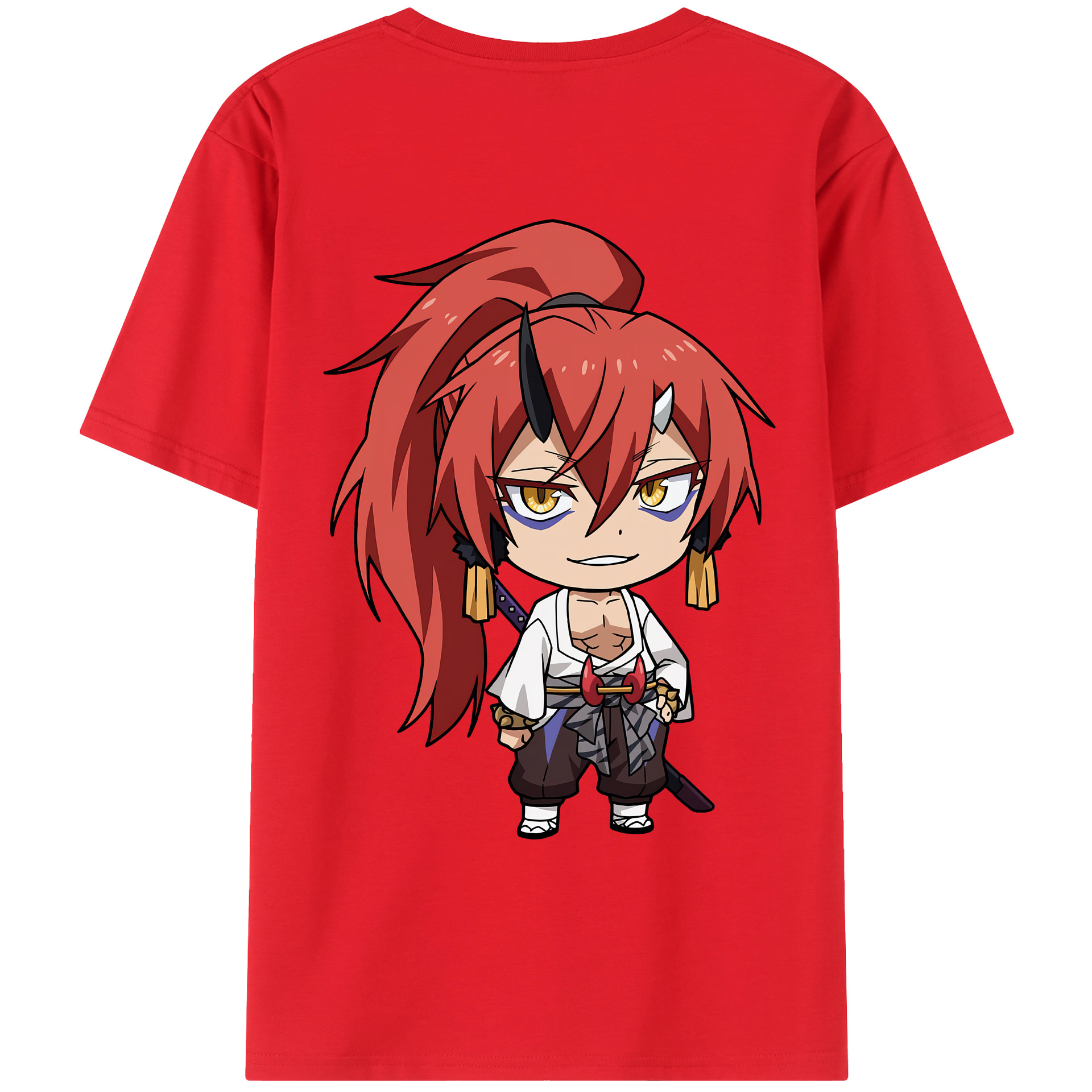 （画像用） 転スラ Regarding Reincarnated to Slime 綿100％ メンズ半袖Tシャツ（バックプリント） 通気性