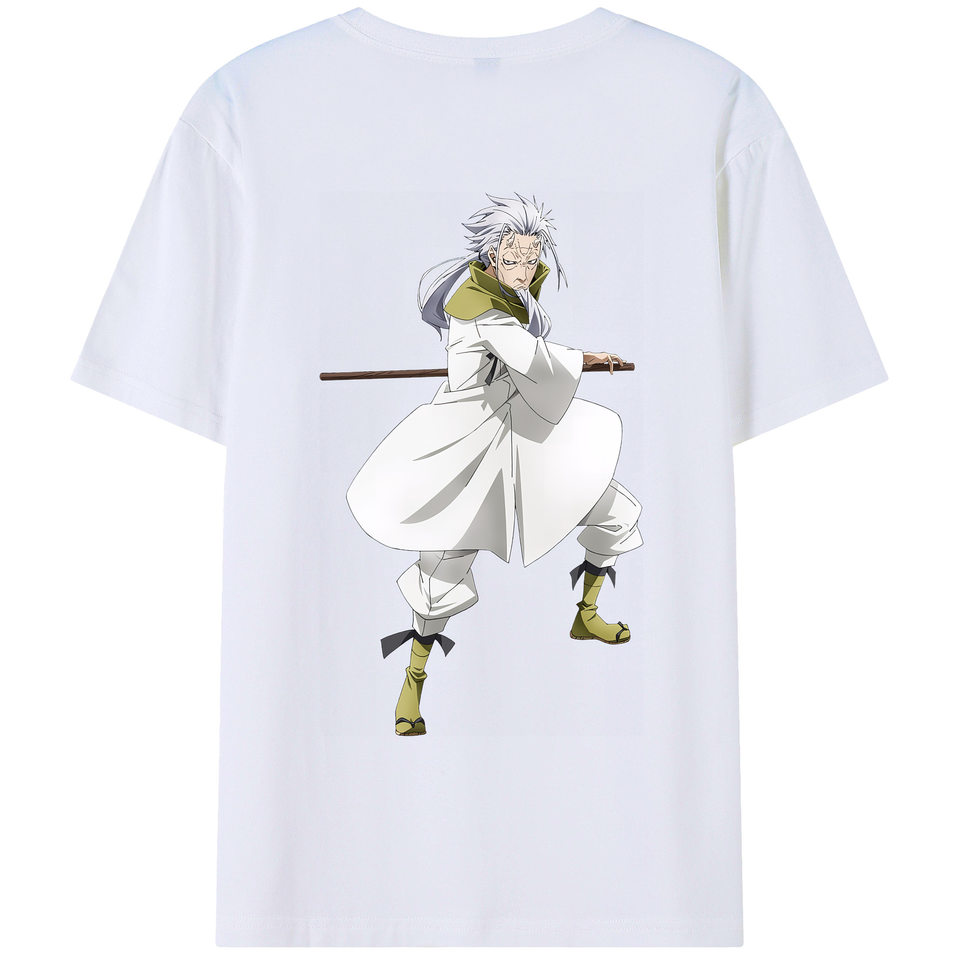 （画像用） 転スラ Regarding Reincarnated to Slime 綿100％ メンズ半袖Tシャツ（バックプリント） 通気性