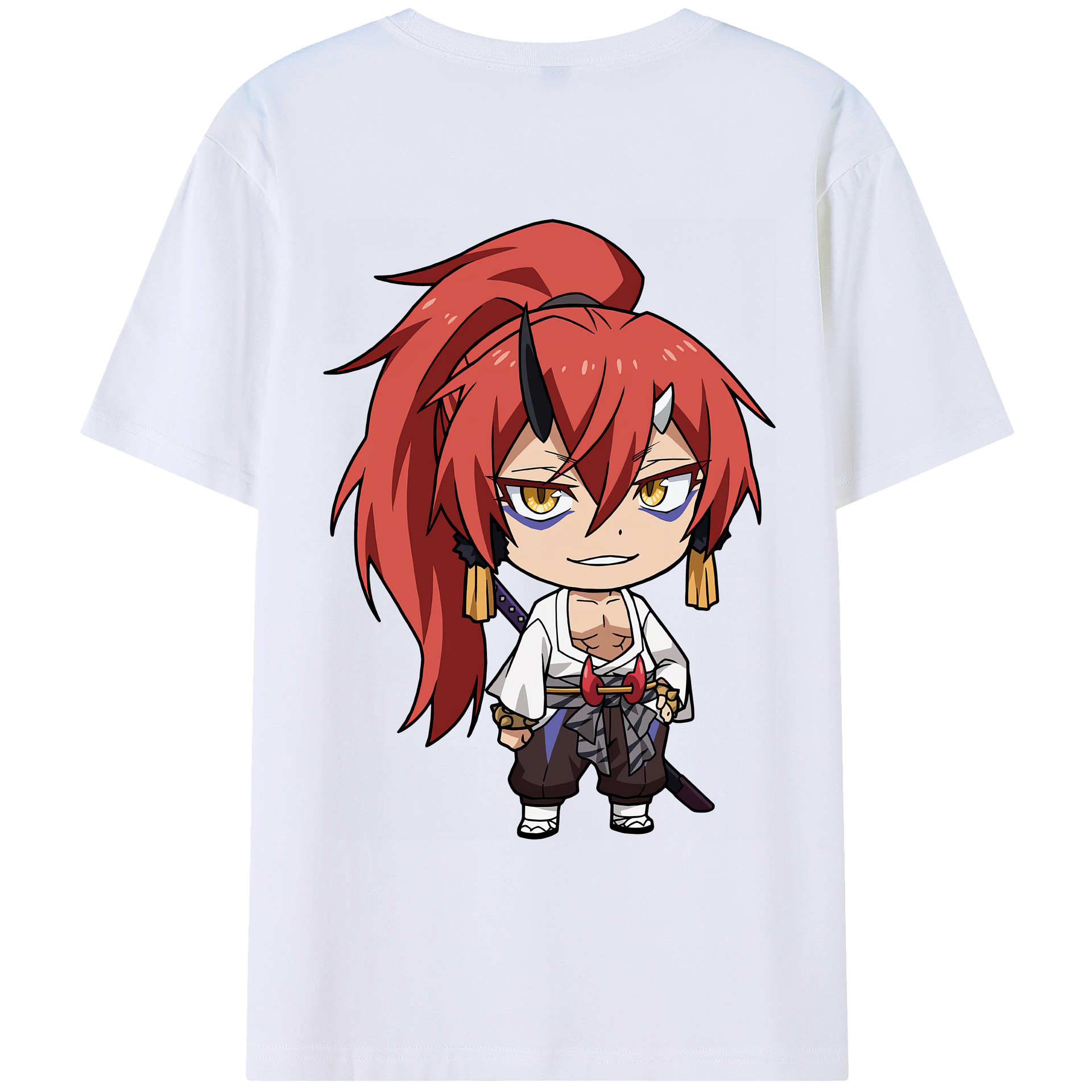 （画像用） 転スラ Regarding Reincarnated to Slime 綿100％ メンズ半袖Tシャツ（バックプリント） 通気性