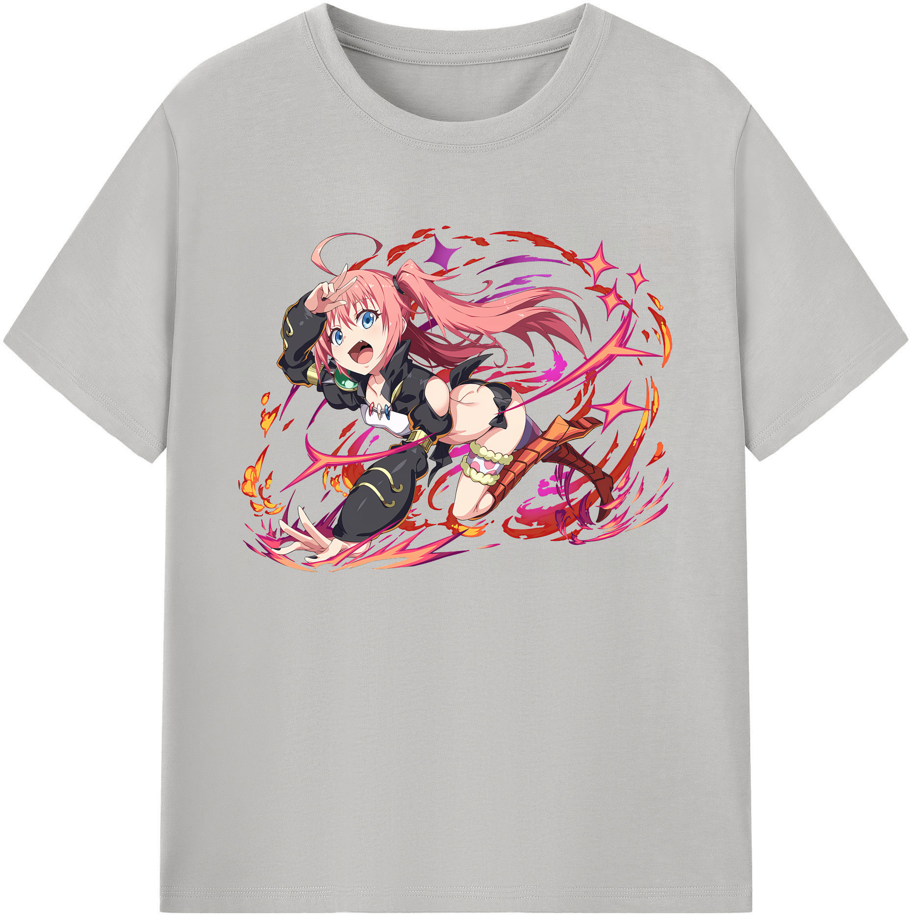 （画像用） 転スラ Regarding Reincarnated to Slime 綿100％ メンズ半袖Tシャツ｜肌触りやわらか＆通気性