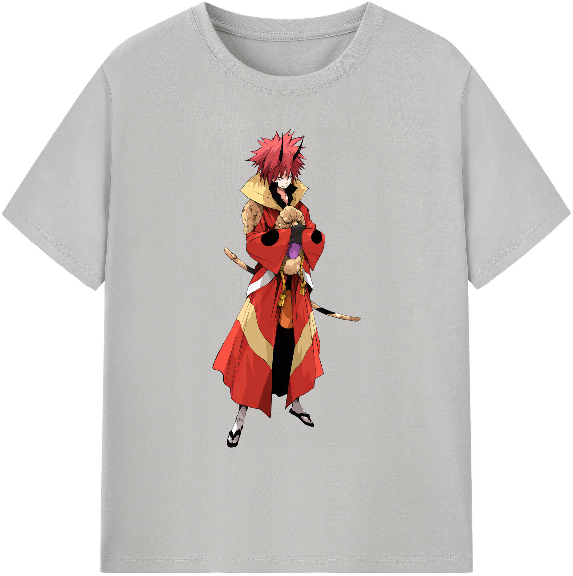 （画像用） 転スラ Regarding Reincarnated to Slime 綿100％ メンズ半袖Tシャツ｜肌触りやわらか＆通気性