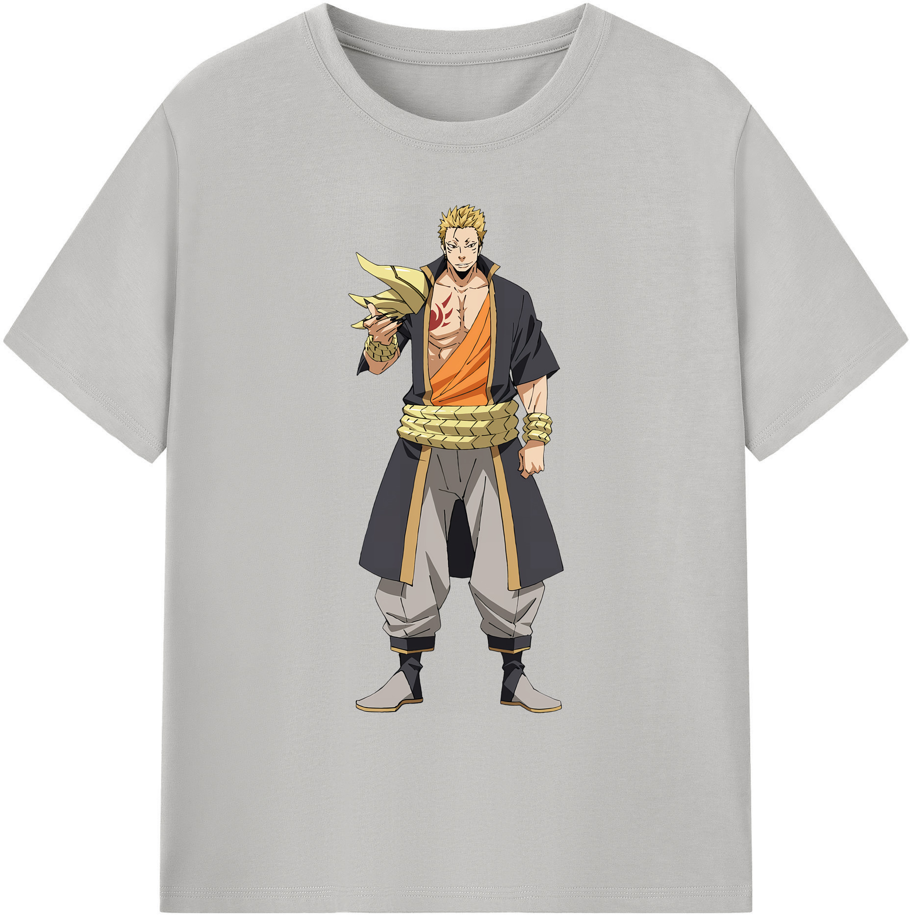 （画像用） 転スラ Regarding Reincarnated to Slime 綿100％ メンズ半袖Tシャツ｜肌触りやわらか＆通気性