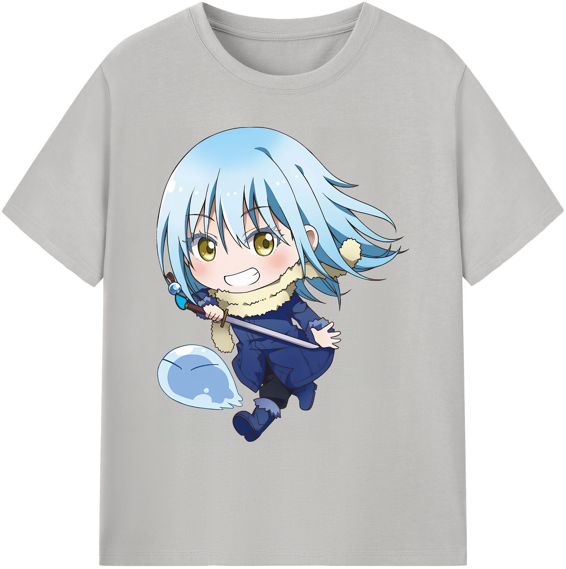 （画像用） 転スラ Regarding Reincarnated to Slime 綿100％ メンズ半袖Tシャツ｜肌触りやわらか＆通気性