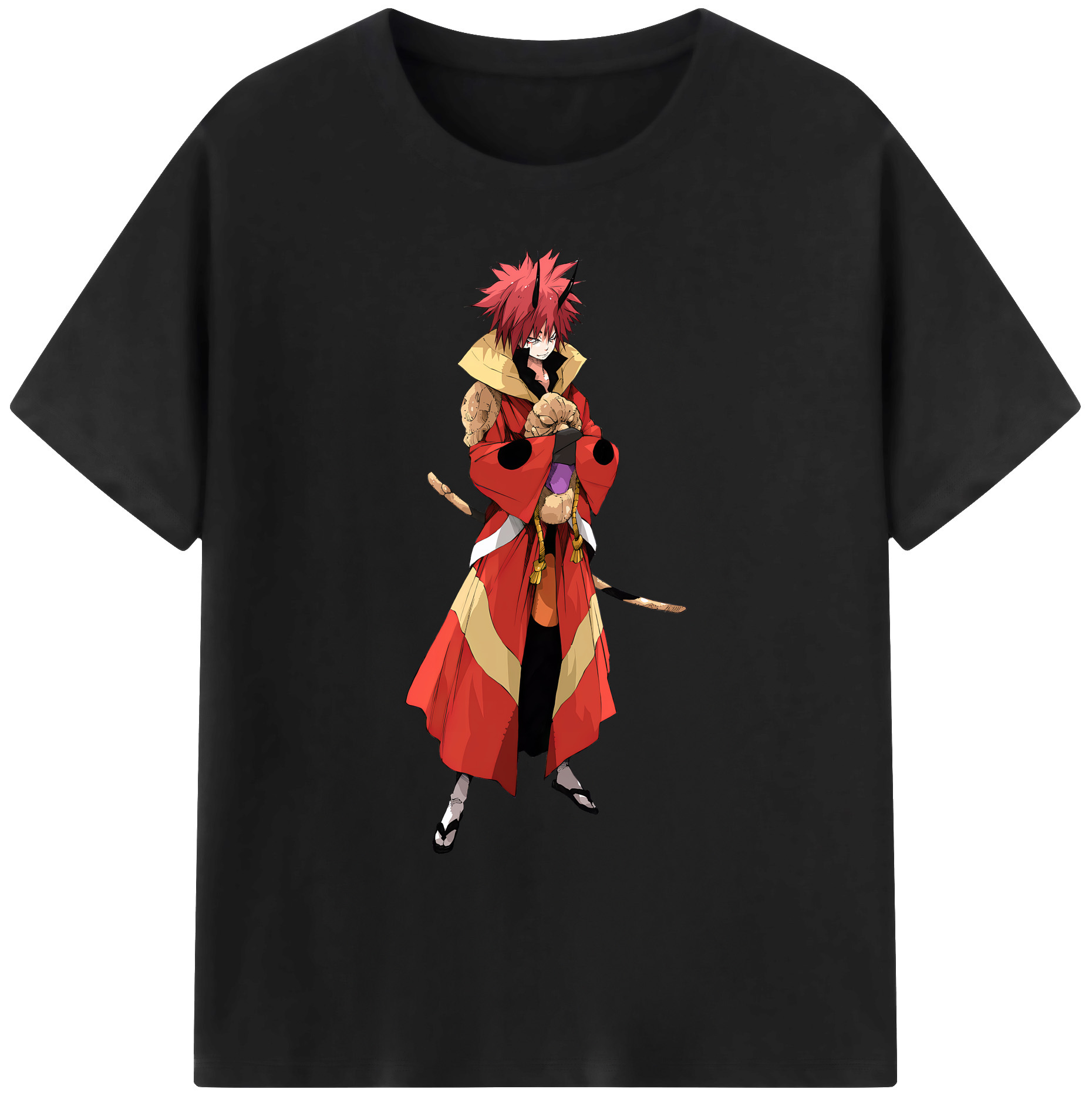 （画像用） 転スラ Regarding Reincarnated to Slime 綿100％ メンズ半袖Tシャツ｜肌触りやわらか＆通気性