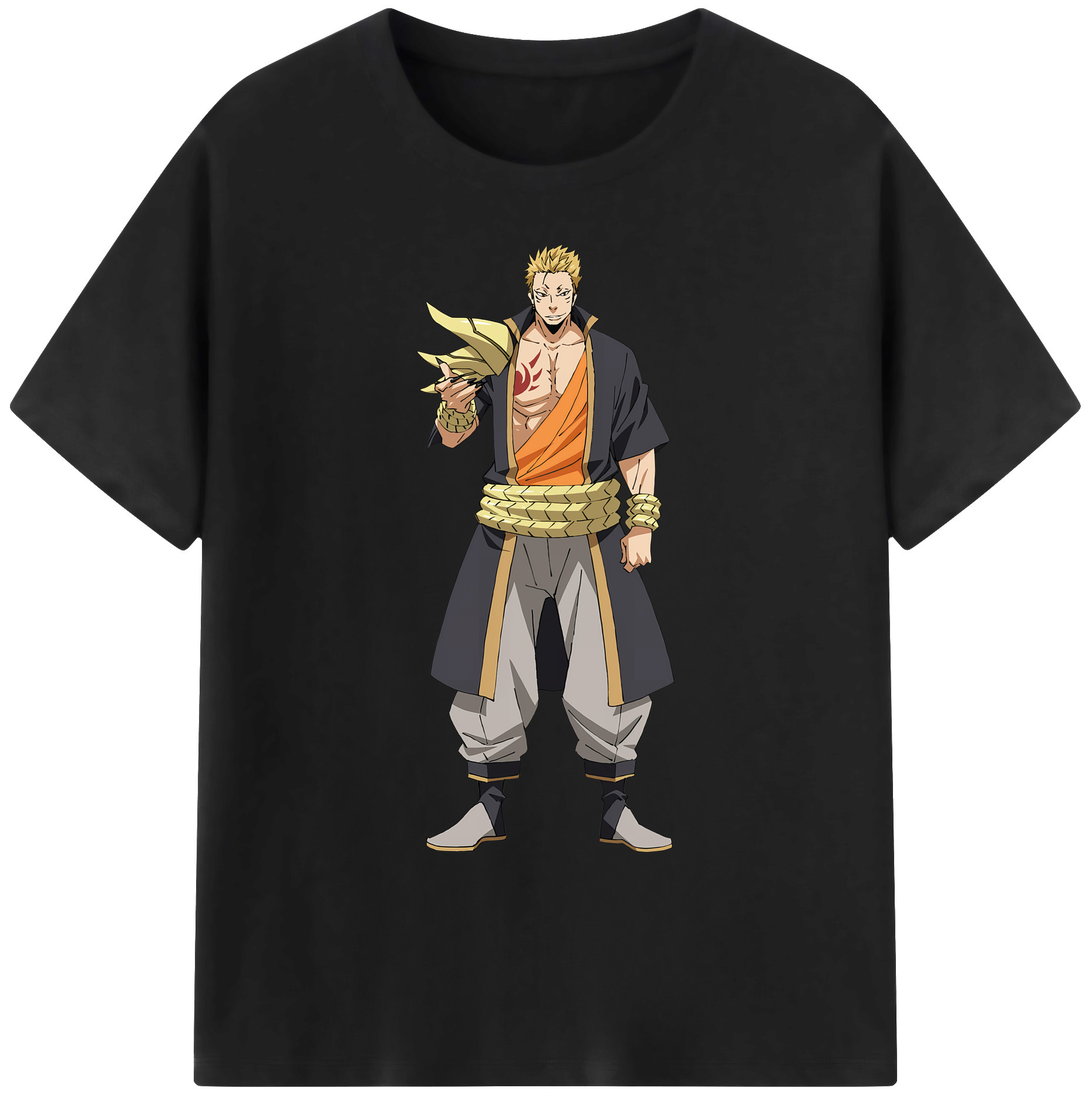 （画像用） 転スラ Regarding Reincarnated to Slime 綿100％ メンズ半袖Tシャツ｜肌触りやわらか＆通気性