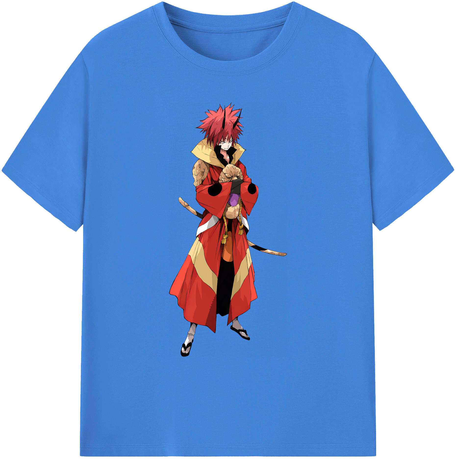 （画像用） 転スラ Regarding Reincarnated to Slime 綿100％ メンズ半袖Tシャツ｜肌触りやわらか＆通気性