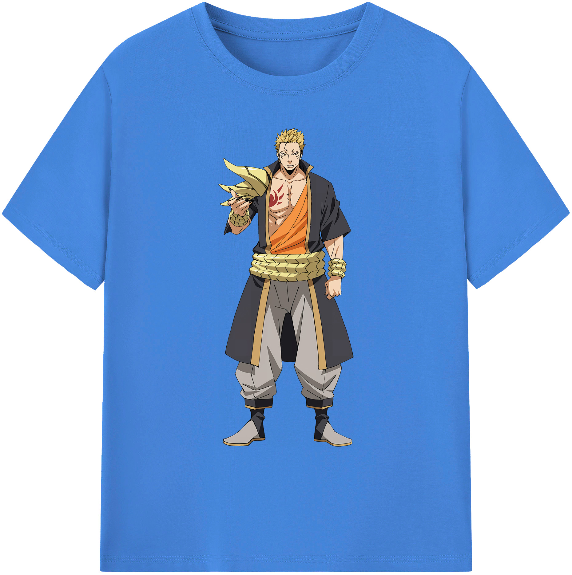 （画像用） 転スラ Regarding Reincarnated to Slime 綿100％ メンズ半袖Tシャツ｜肌触りやわらか＆通気性