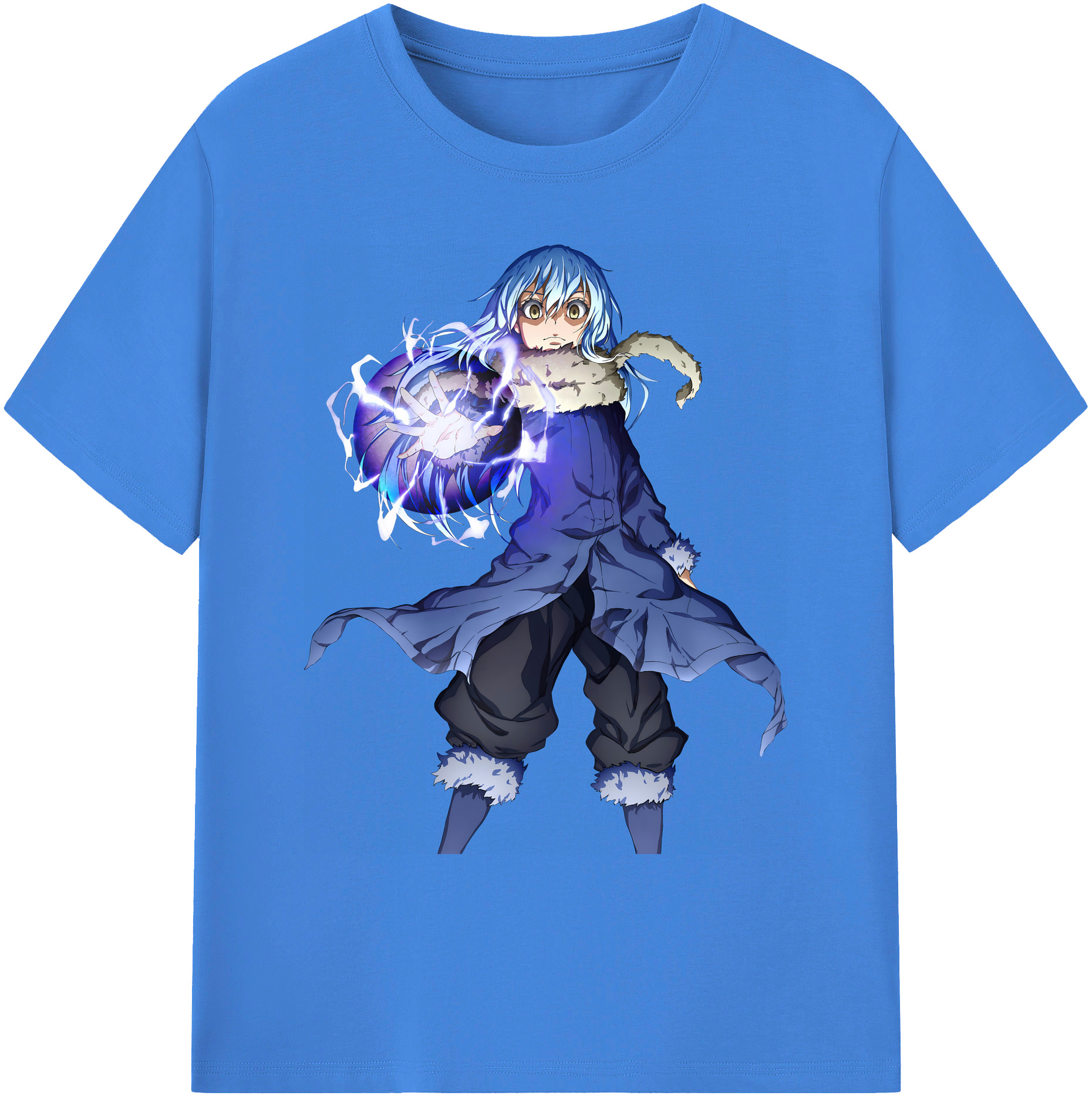 （画像用） 転スラ Regarding Reincarnated to Slime 綿100％ メンズ半袖Tシャツ｜肌触りやわらか＆通気性