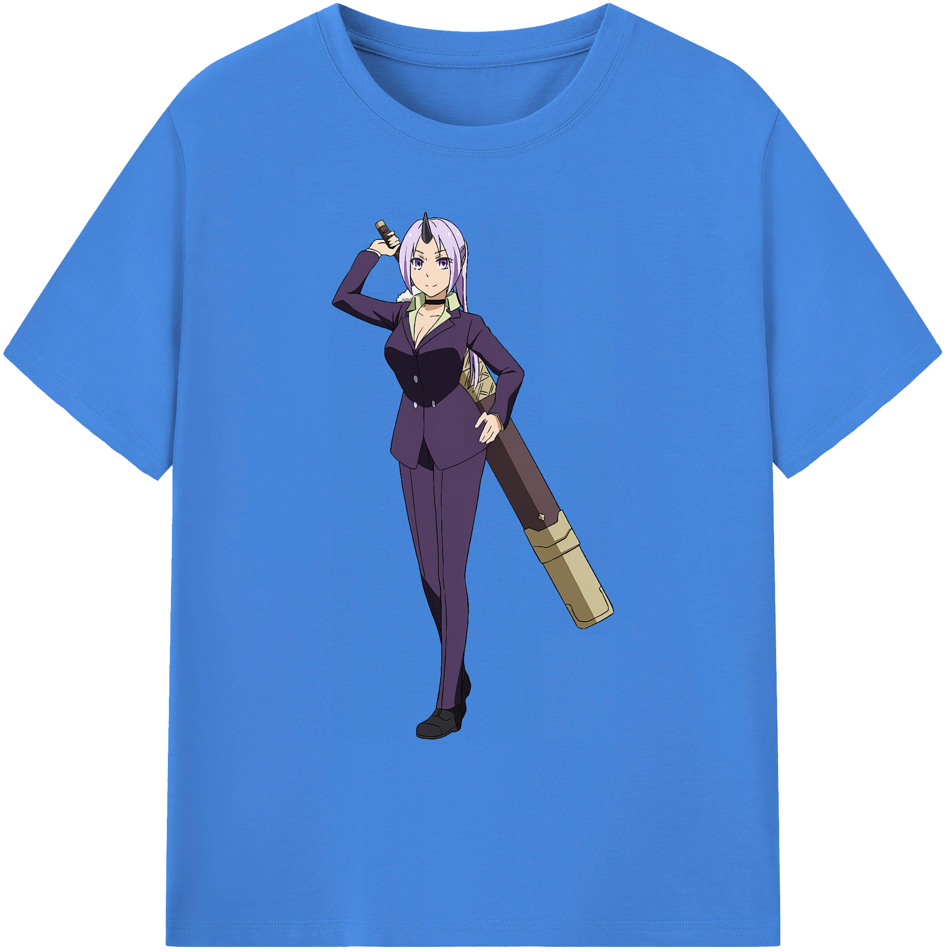 （画像用） 転スラ Regarding Reincarnated to Slime 綿100％ メンズ半袖Tシャツ｜肌触りやわらか＆通気性