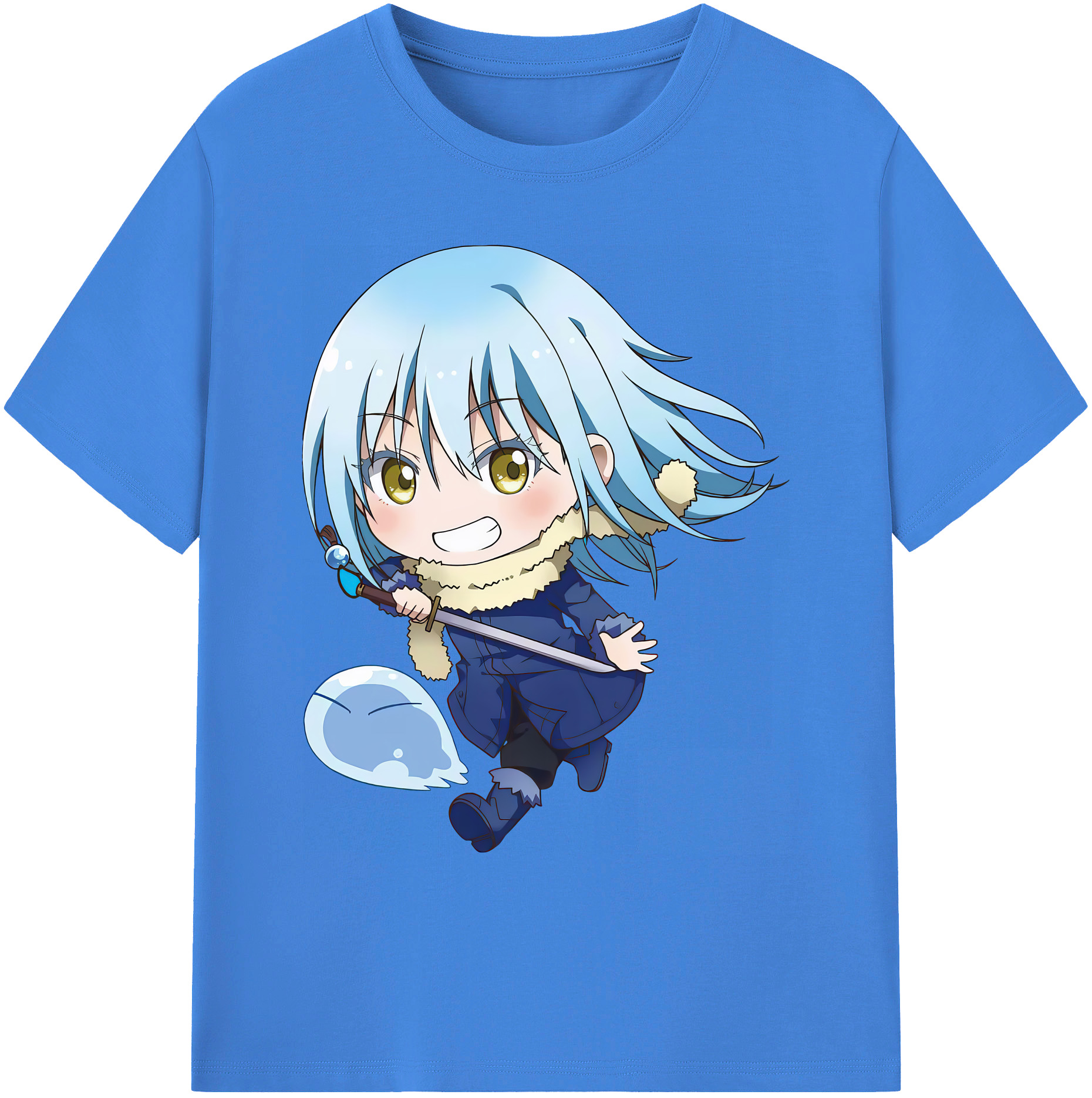 （画像用） 転スラ Regarding Reincarnated to Slime 綿100％ メンズ半袖Tシャツ｜肌触りやわらか＆通気性