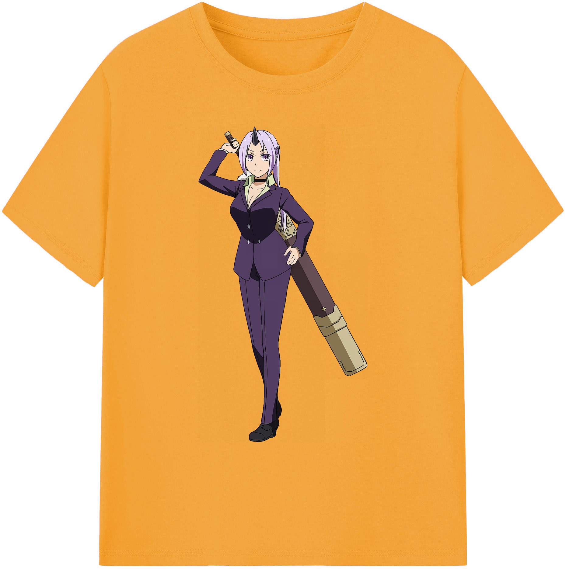 （画像用） 転スラ Regarding Reincarnated to Slime 綿100％ メンズ半袖Tシャツ｜肌触りやわらか＆通気性