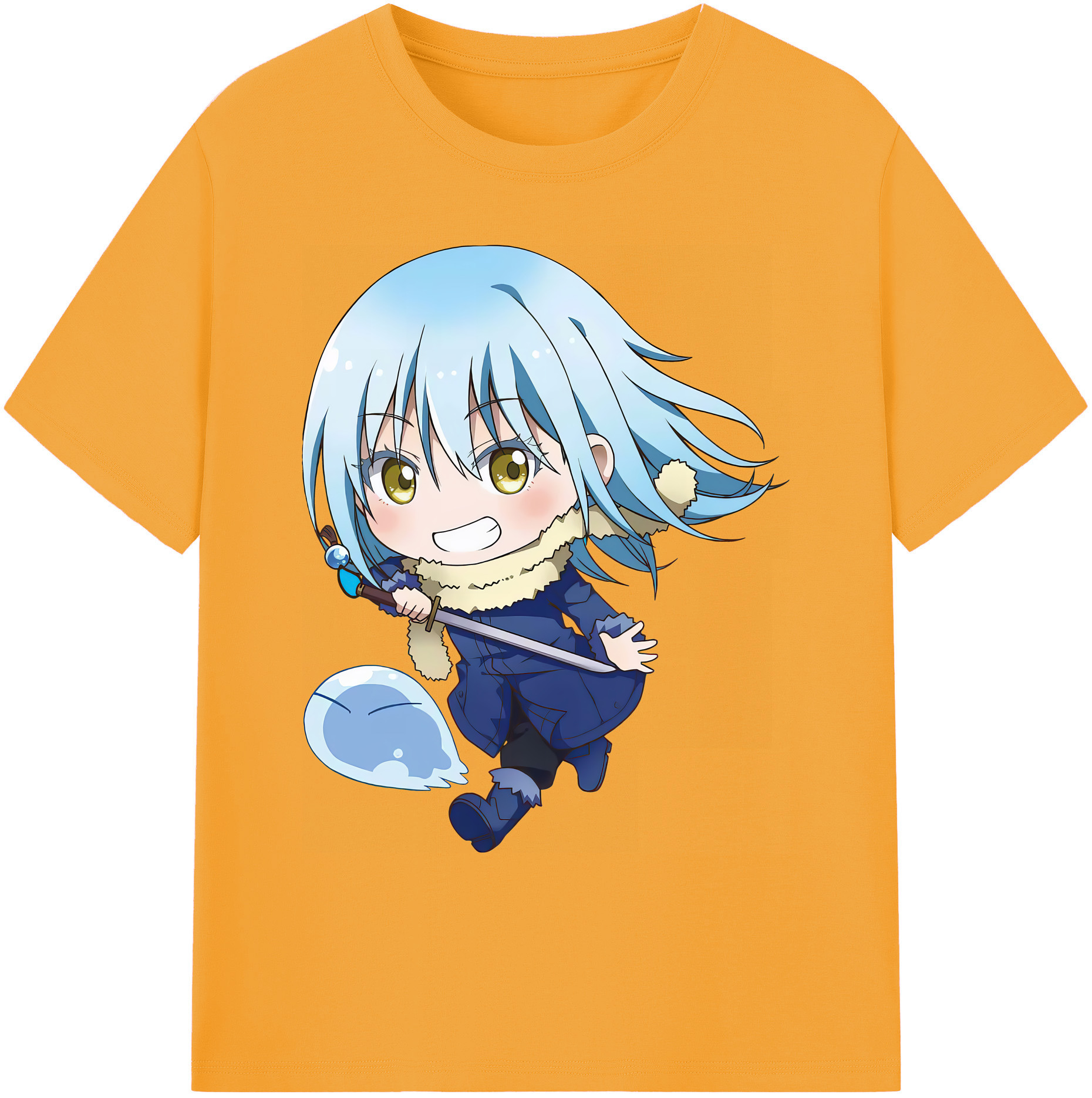 （画像用） 転スラ Regarding Reincarnated to Slime 綿100％ メンズ半袖Tシャツ｜肌触りやわらか＆通気性