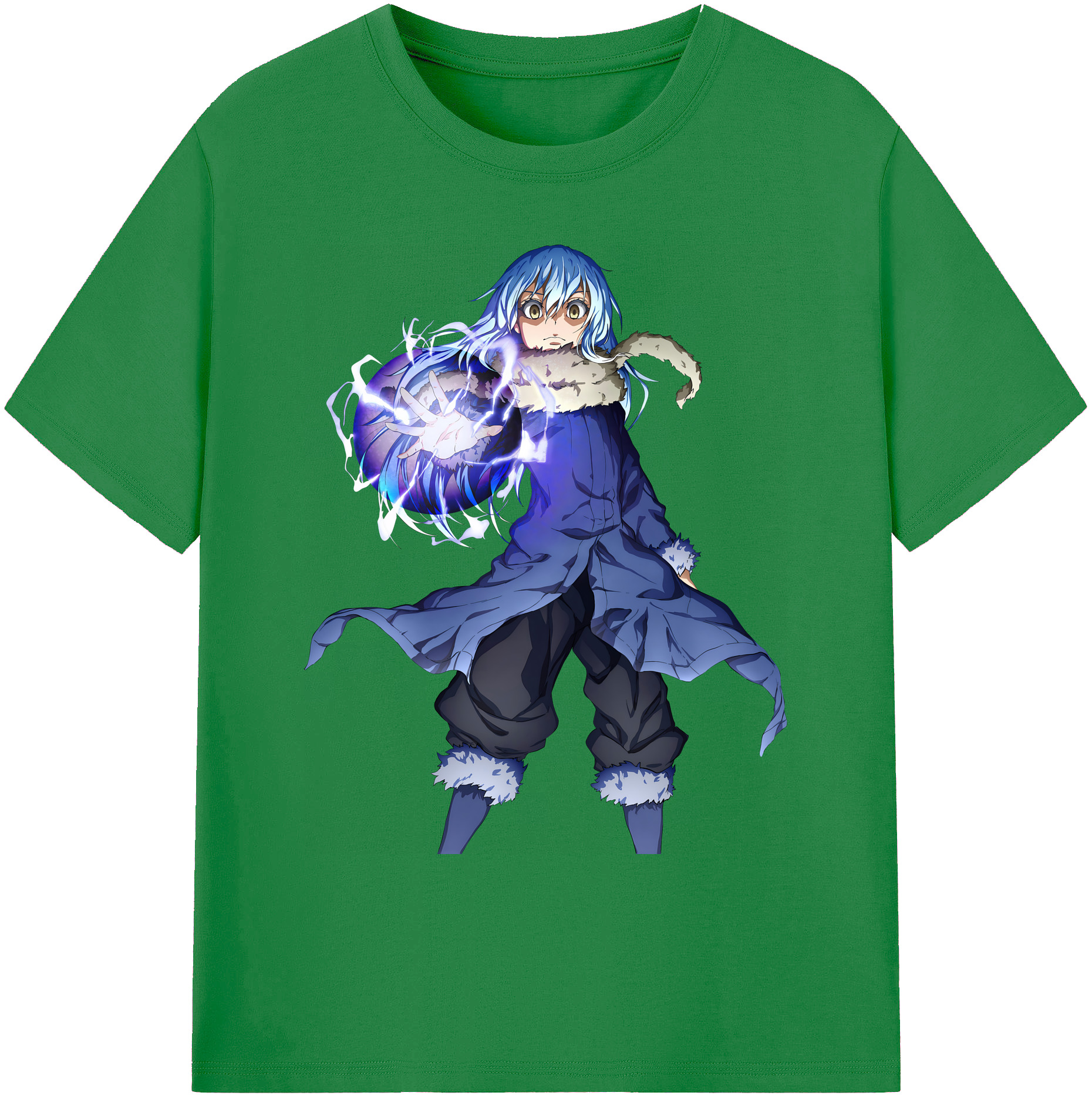 （画像用） 転スラ Regarding Reincarnated to Slime 綿100％ メンズ半袖Tシャツ｜肌触りやわらか＆通気性