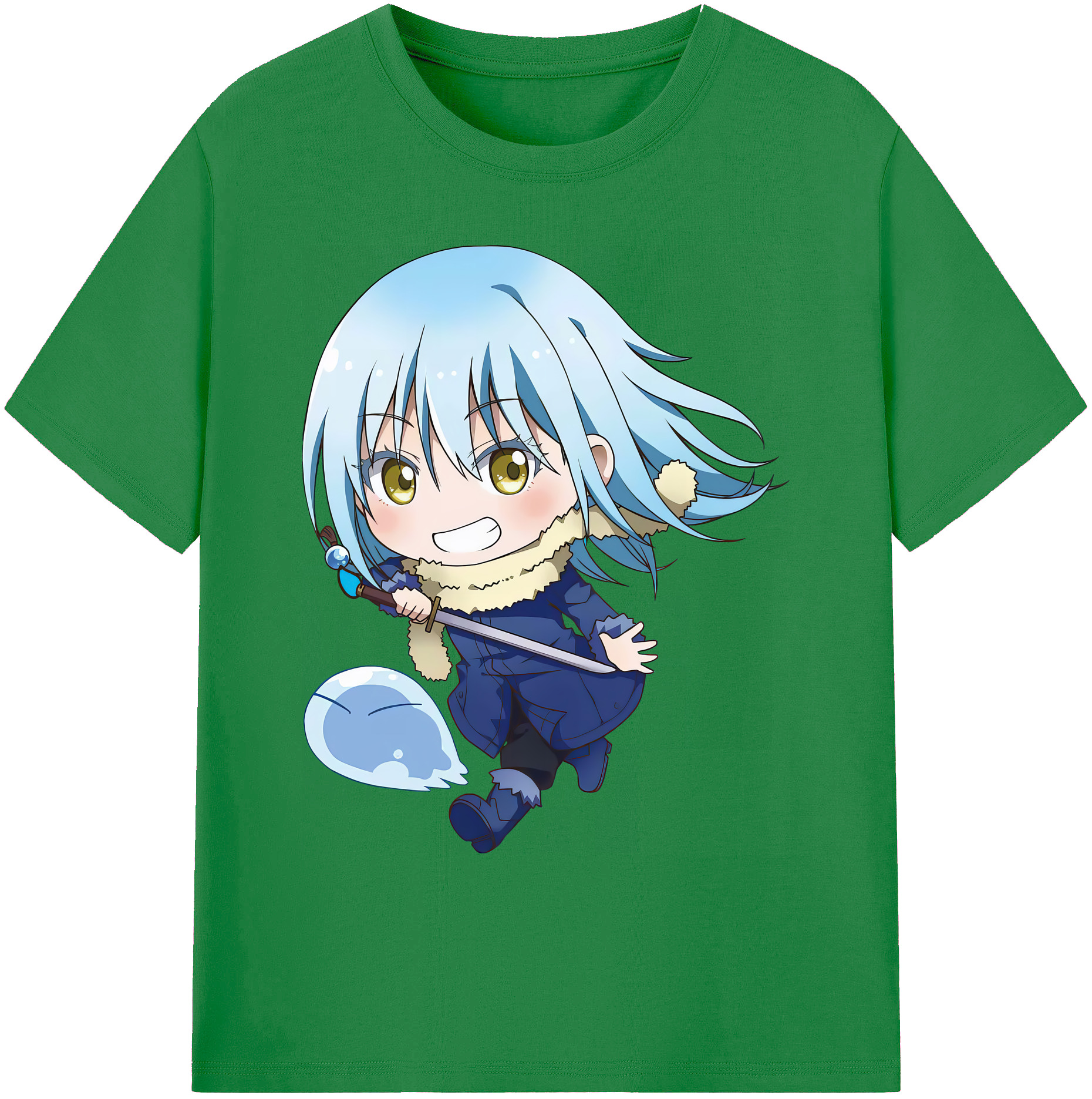 （画像用） 転スラ Regarding Reincarnated to Slime 綿100％ メンズ半袖Tシャツ｜肌触りやわらか＆通気性