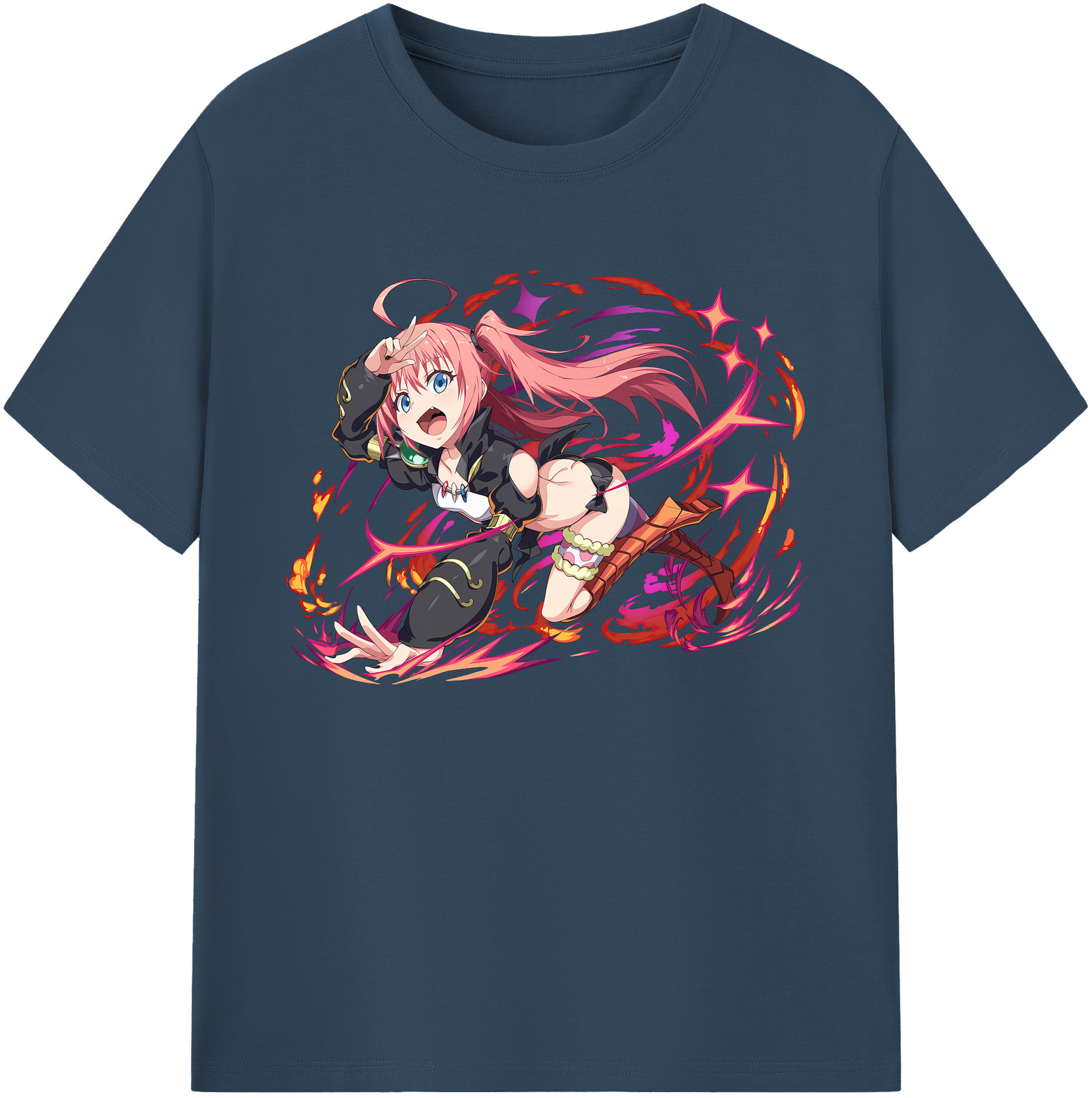 （画像用） 転スラ Regarding Reincarnated to Slime 綿100％ メンズ半袖Tシャツ｜肌触りやわらか＆通気性