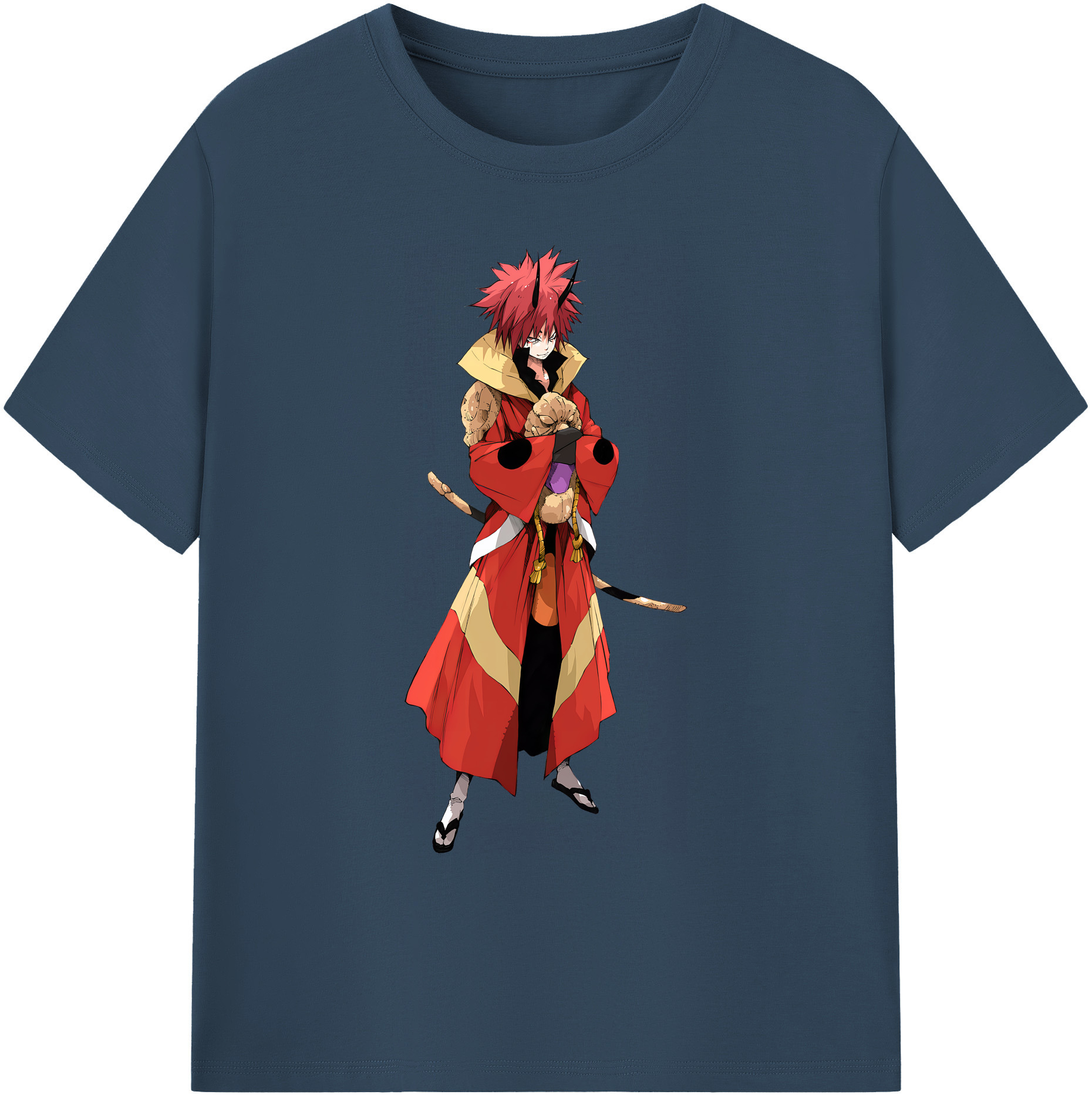 （画像用） 転スラ Regarding Reincarnated to Slime 綿100％ メンズ半袖Tシャツ｜肌触りやわらか＆通気性