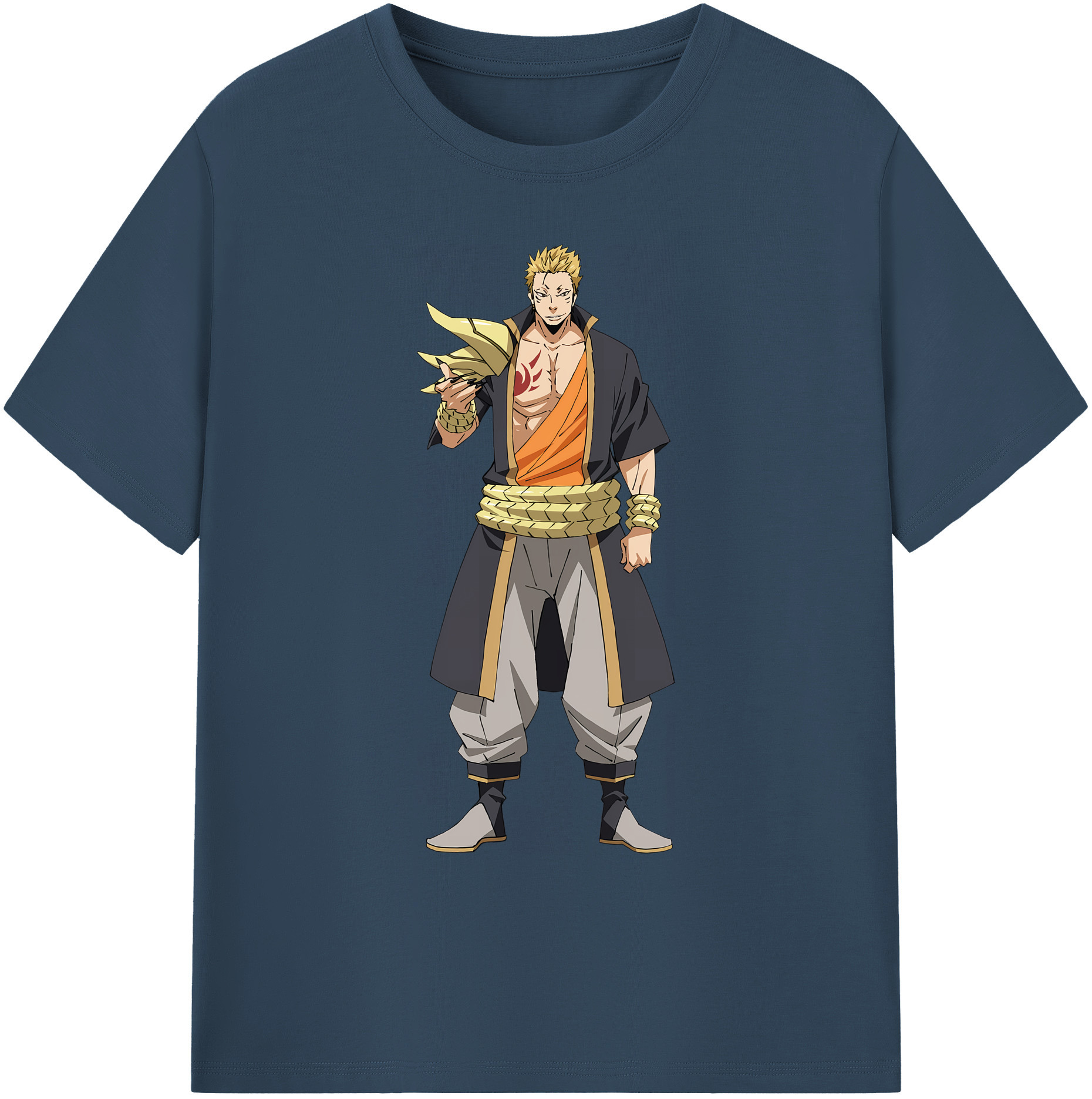 （画像用） 転スラ Regarding Reincarnated to Slime 綿100％ メンズ半袖Tシャツ｜肌触りやわらか＆通気性