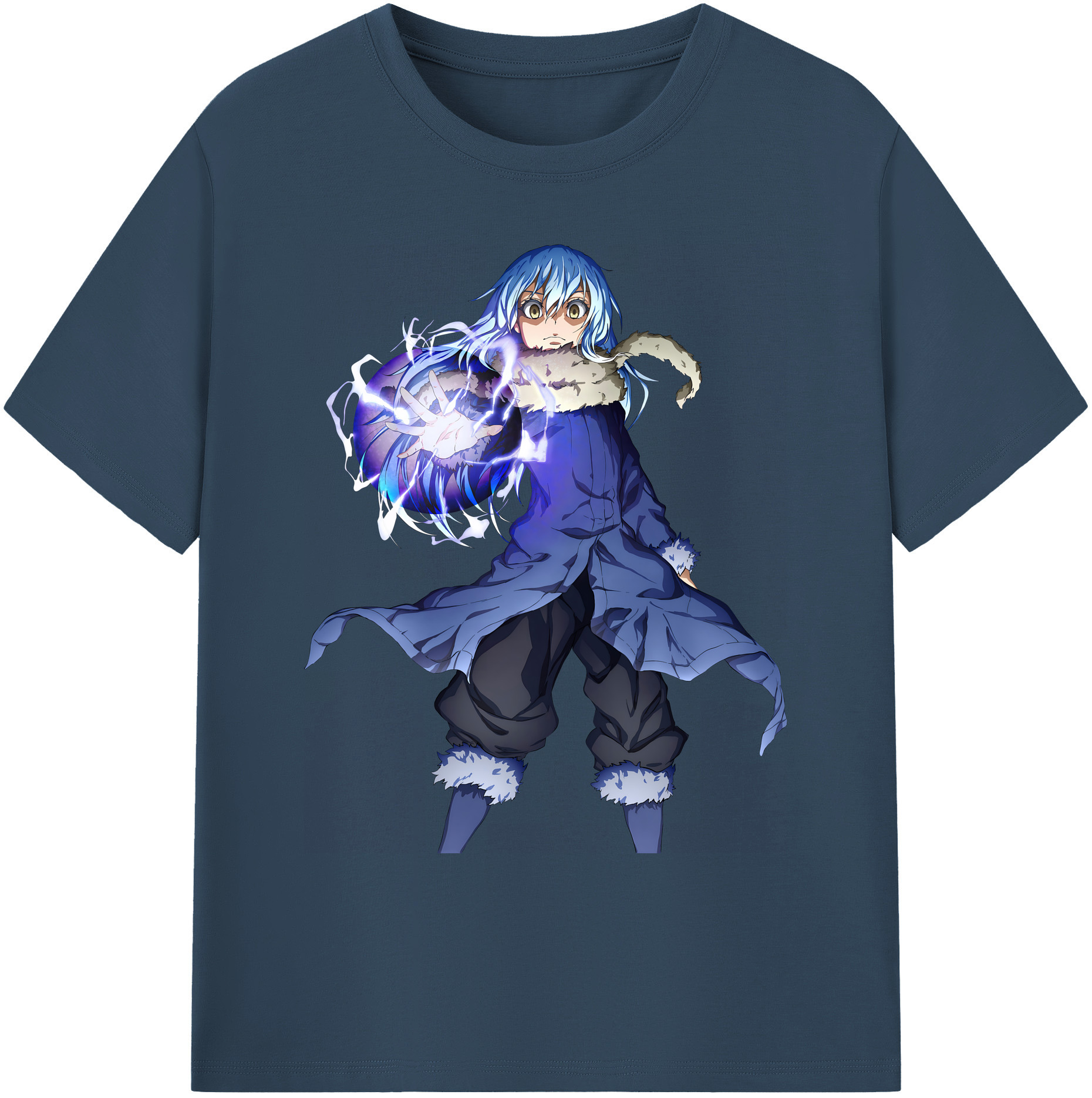 （画像用） 転スラ Regarding Reincarnated to Slime 綿100％ メンズ半袖Tシャツ｜肌触りやわらか＆通気性