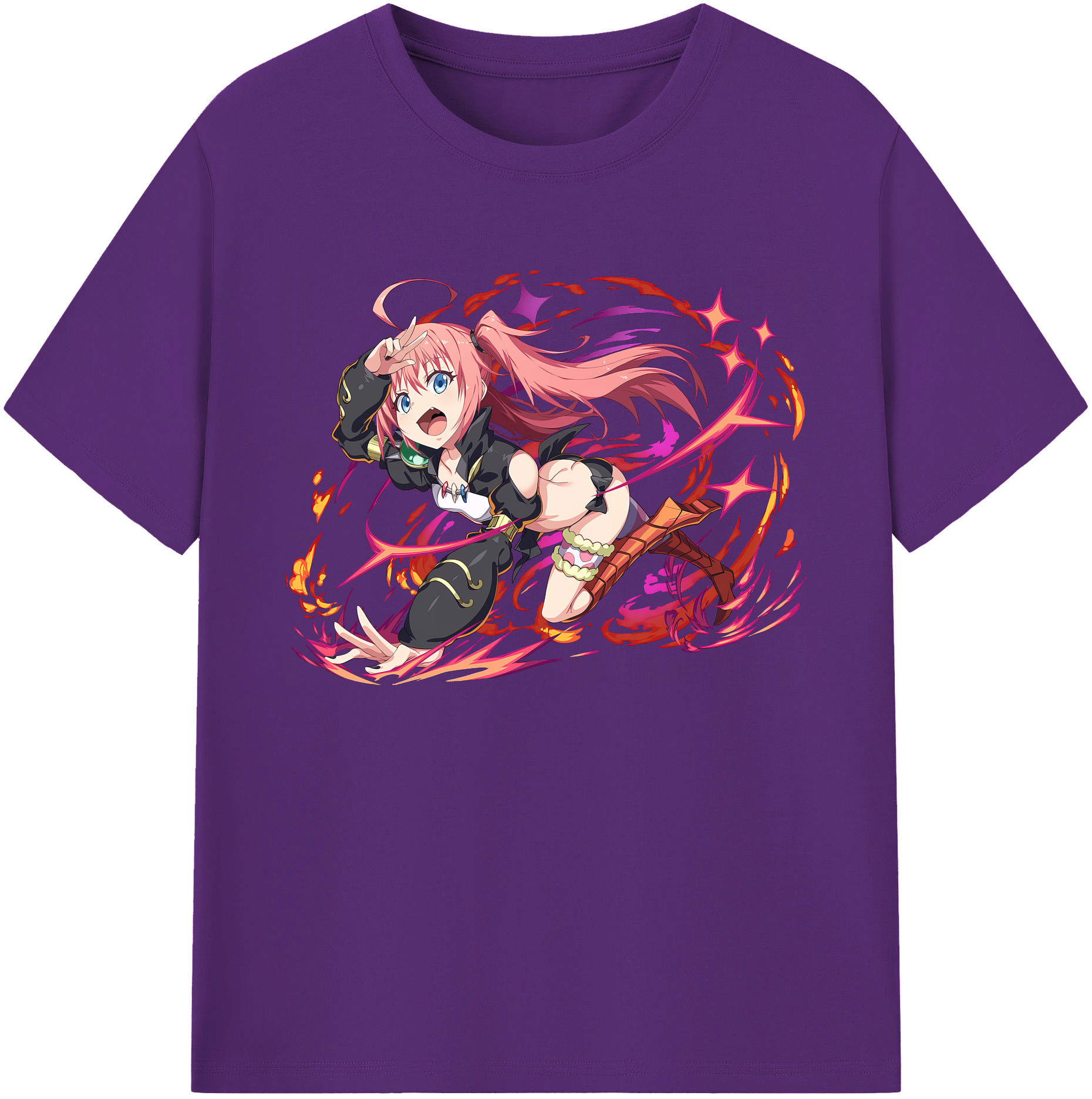 （画像用） 転スラ Regarding Reincarnated to Slime 綿100％ メンズ半袖Tシャツ｜肌触りやわらか＆通気性