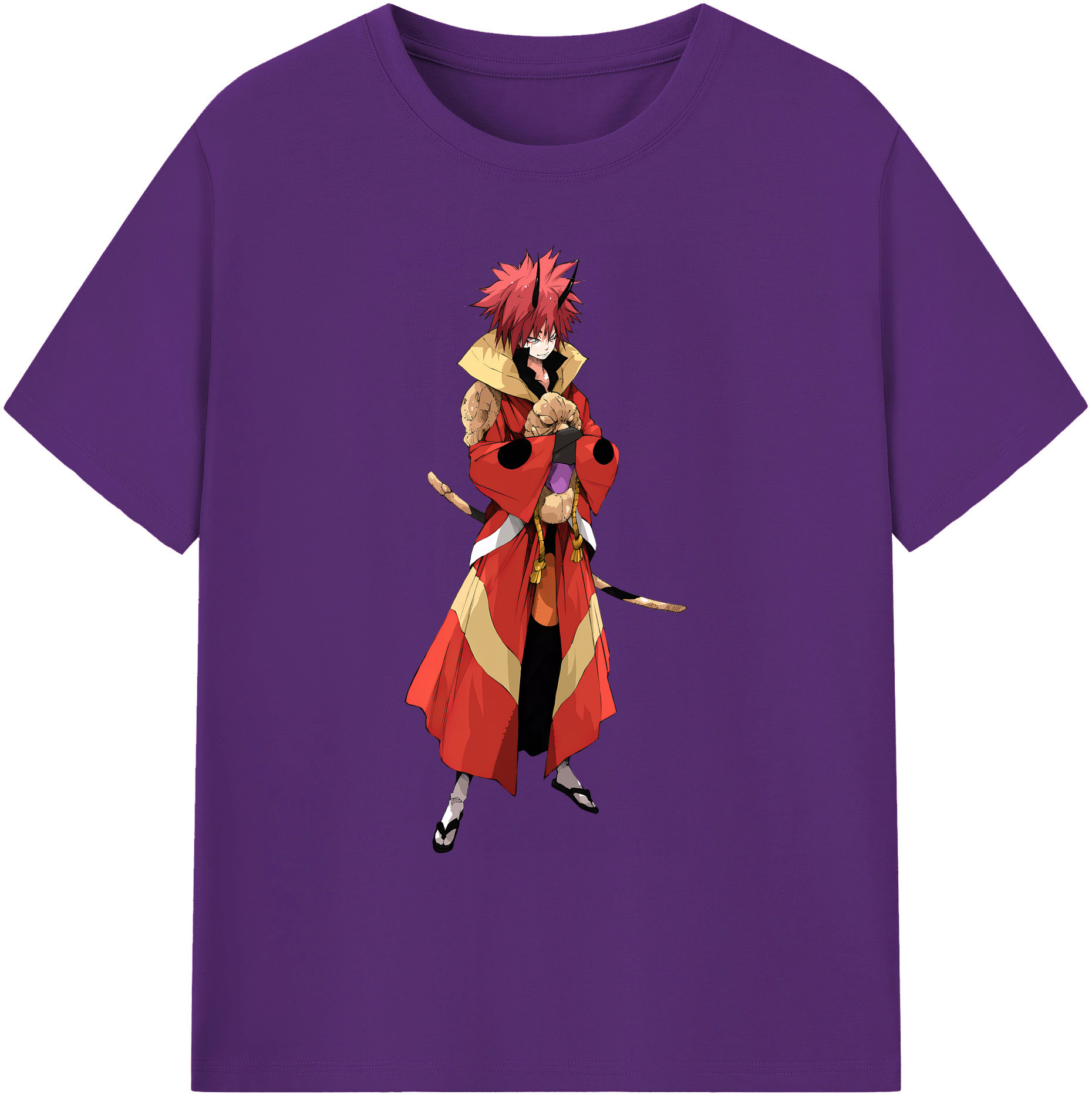 （画像用） 転スラ Regarding Reincarnated to Slime 綿100％ メンズ半袖Tシャツ｜肌触りやわらか＆通気性