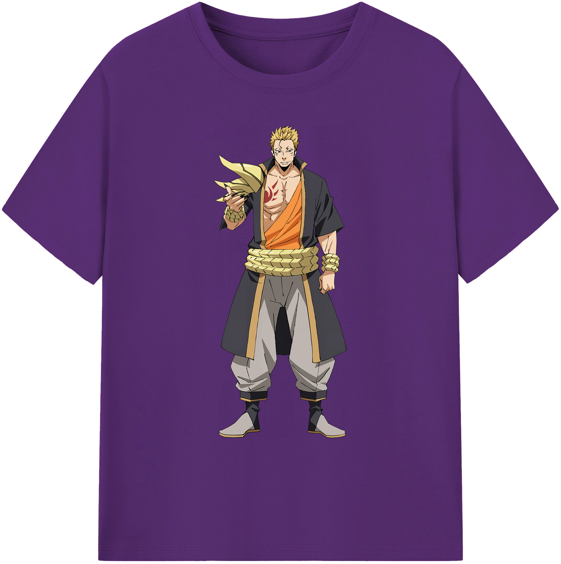 （画像用） 転スラ Regarding Reincarnated to Slime 綿100％ メンズ半袖Tシャツ｜肌触りやわらか＆通気性