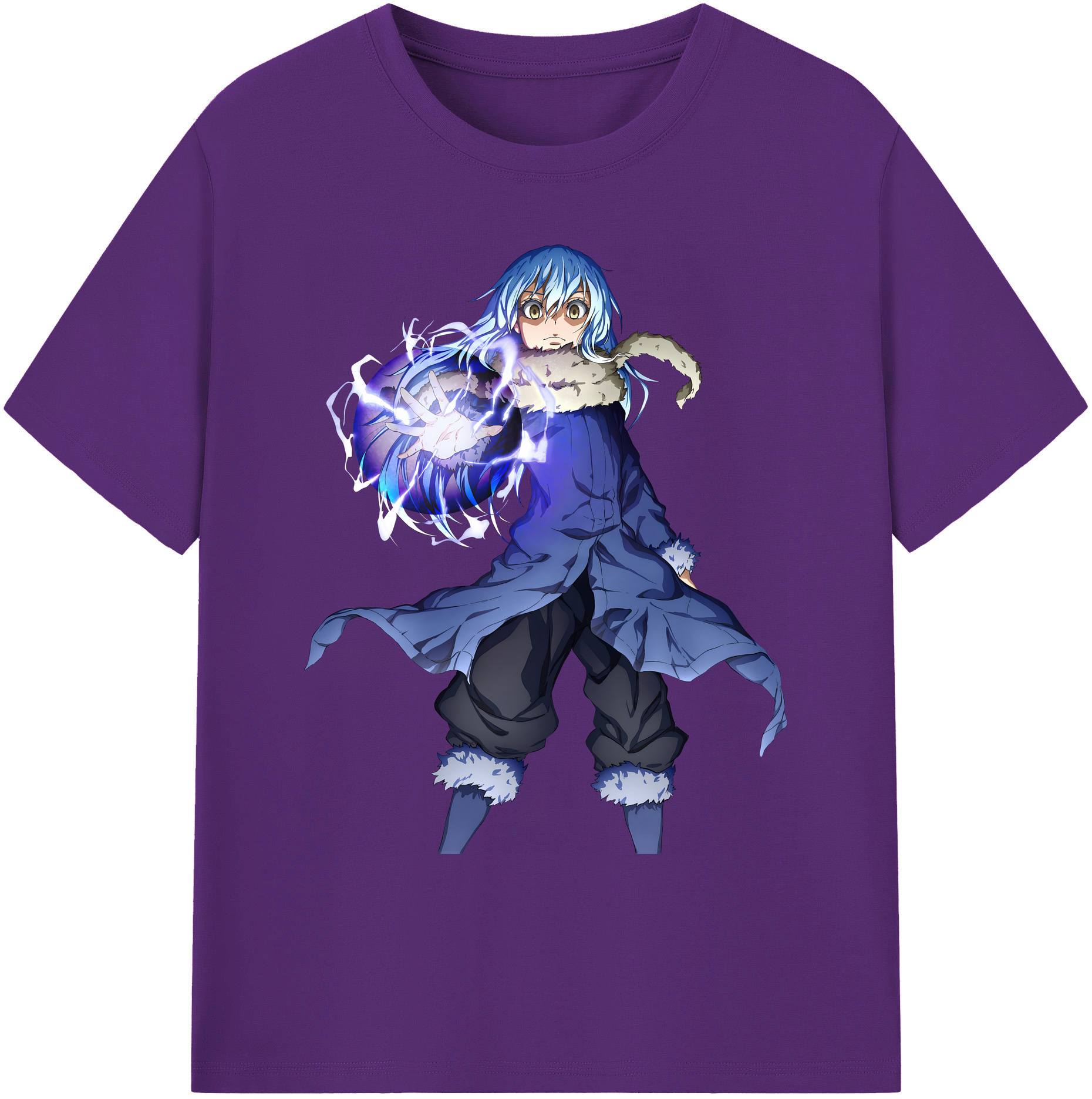 （画像用） 転スラ Regarding Reincarnated to Slime 綿100％ メンズ半袖Tシャツ｜肌触りやわらか＆通気性