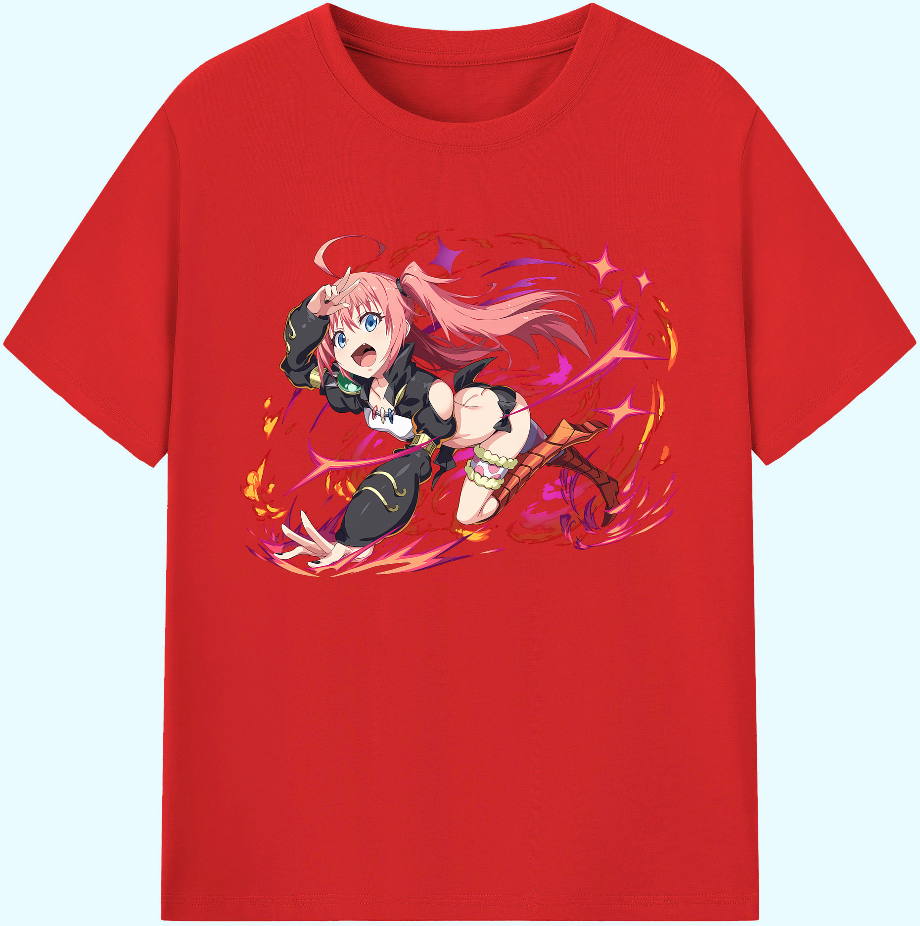 （画像用） 転スラ Regarding Reincarnated to Slime 綿100％ メンズ半袖Tシャツ｜肌触りやわらか＆通気性