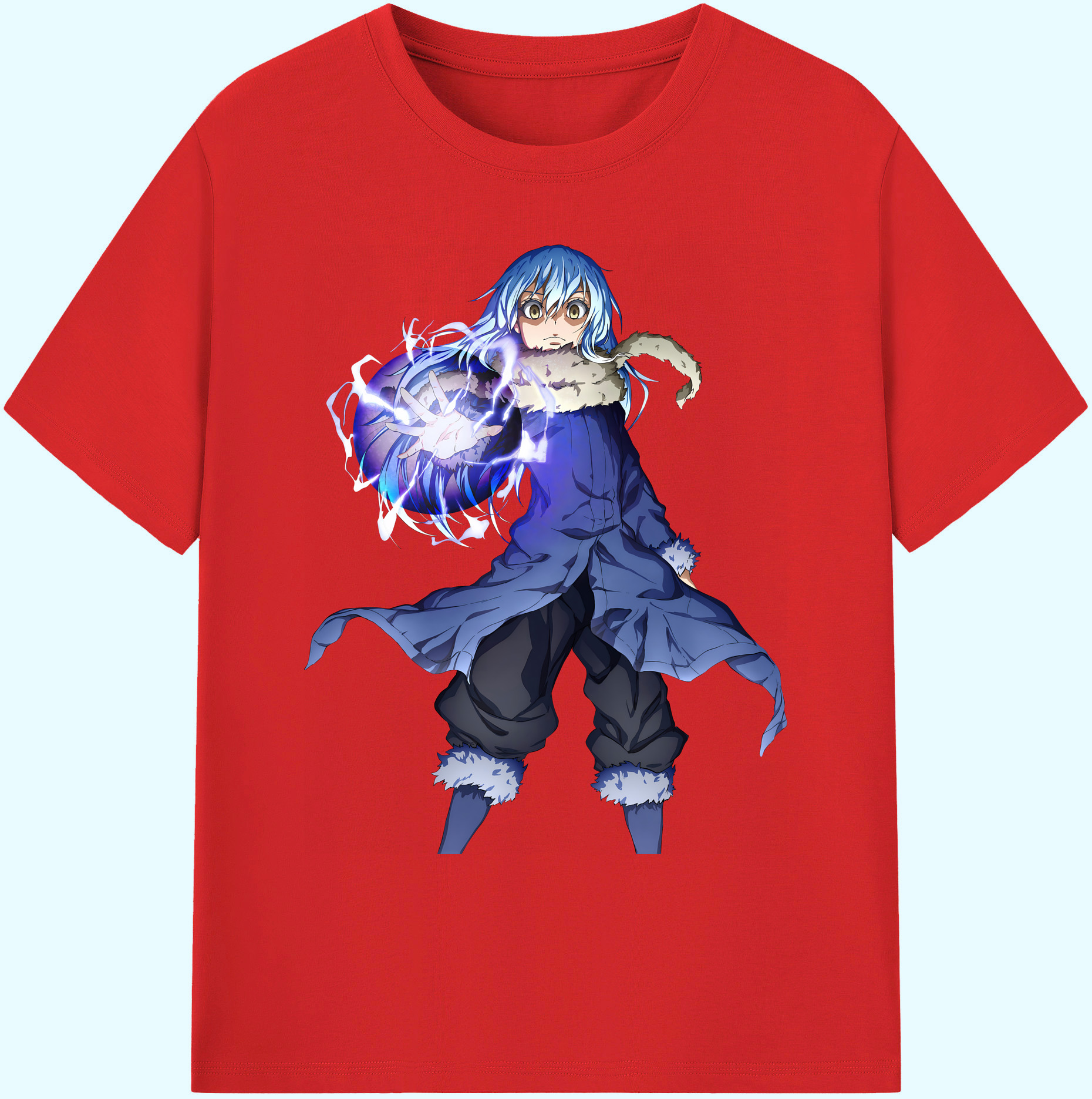 （画像用） 転スラ Regarding Reincarnated to Slime 綿100％ メンズ半袖Tシャツ｜肌触りやわらか＆通気性