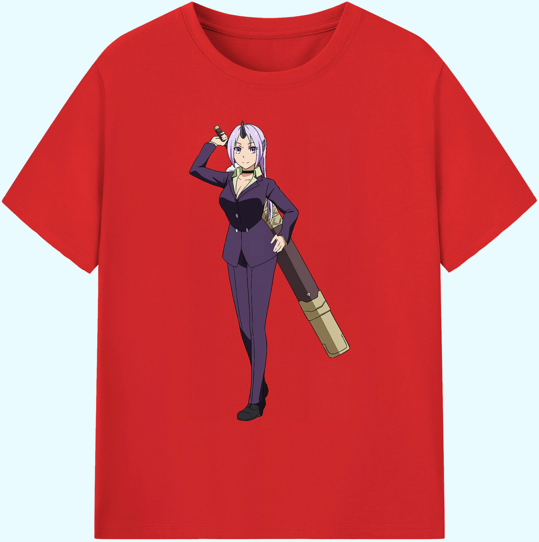 （画像用） 転スラ Regarding Reincarnated to Slime 綿100％ メンズ半袖Tシャツ｜肌触りやわらか＆通気性