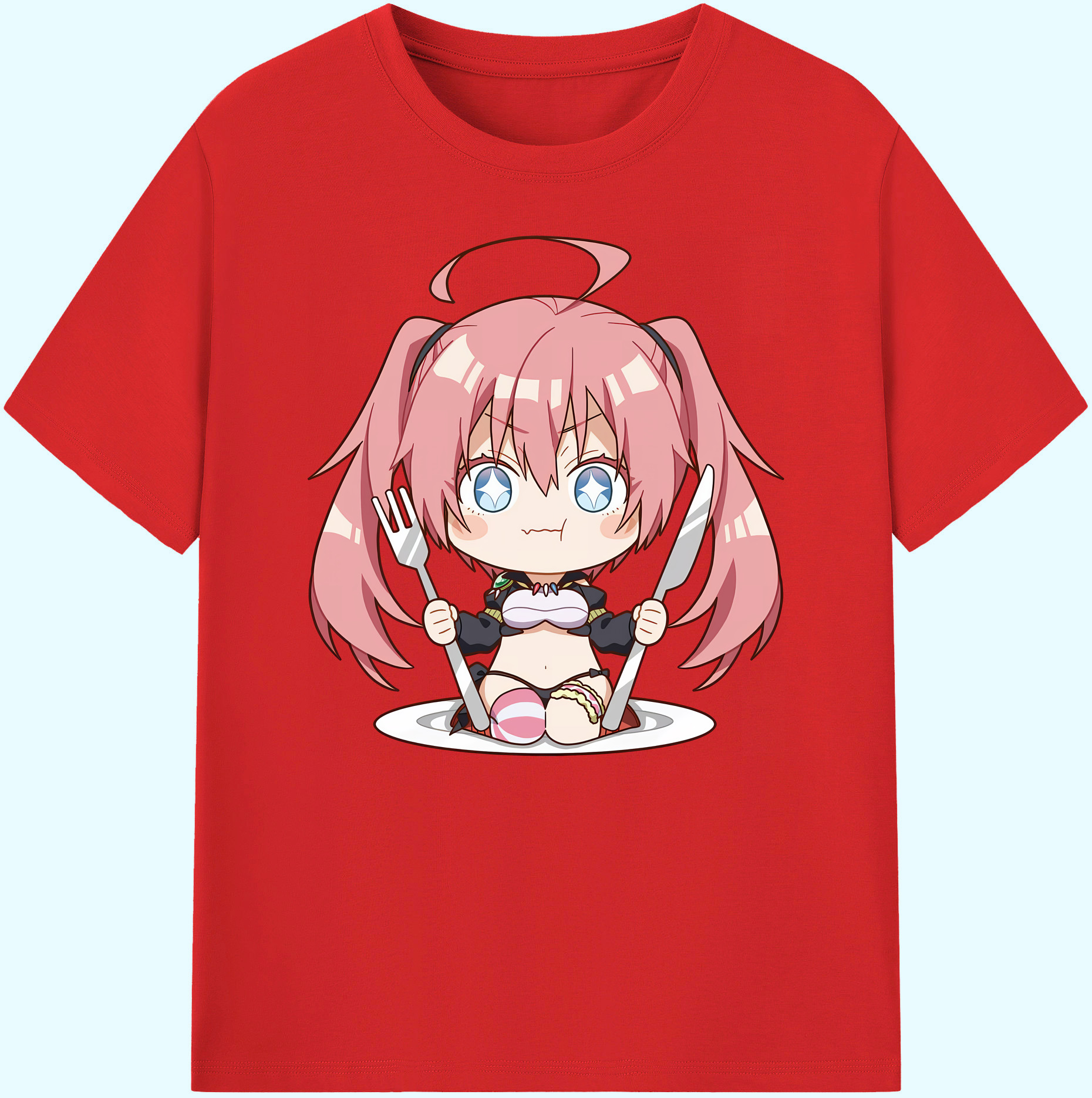 （画像用） 転スラ Regarding Reincarnated to Slime 綿100％ メンズ半袖Tシャツ｜肌触りやわらか＆通気性