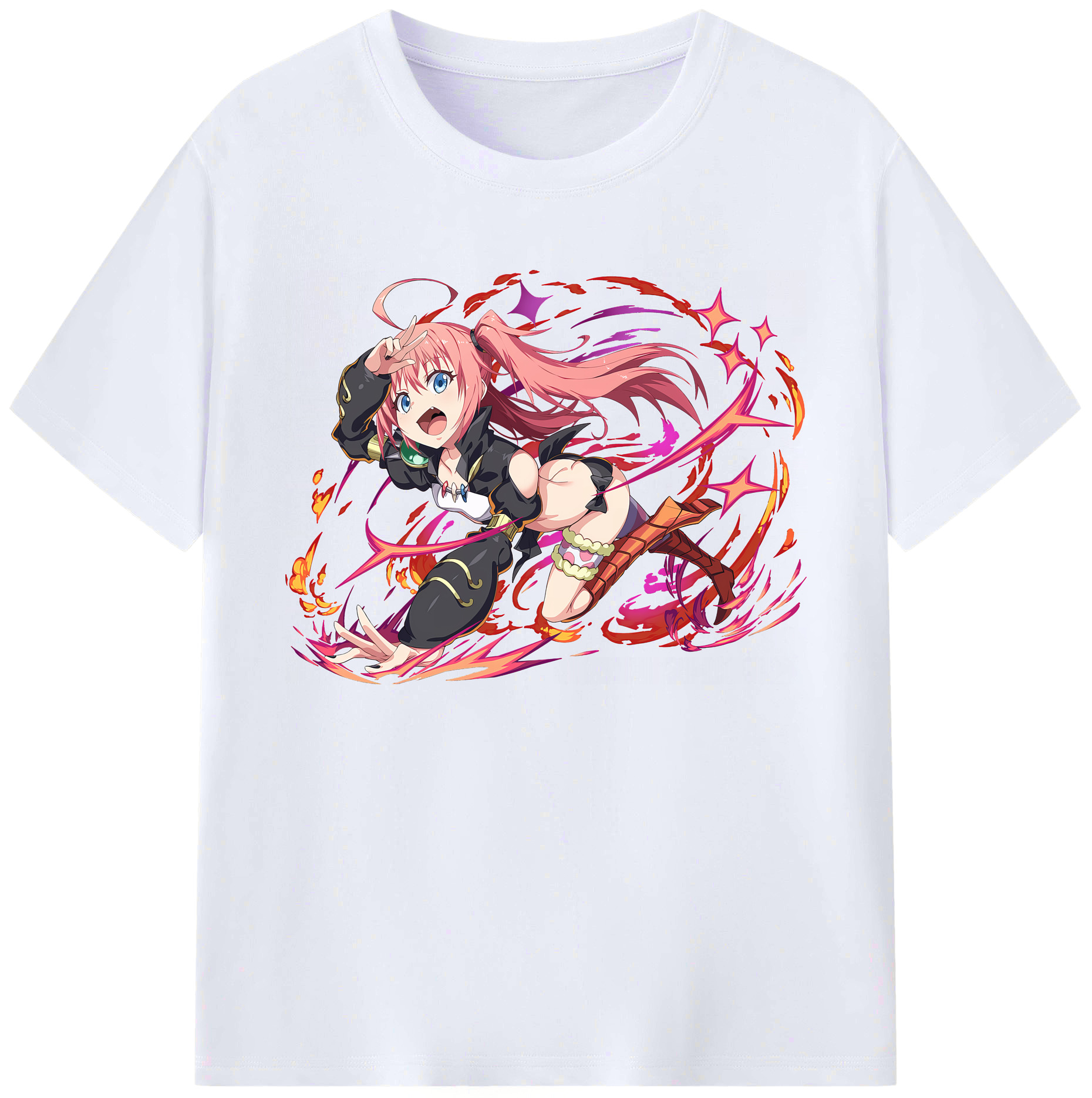 （画像用） 転スラ Regarding Reincarnated to Slime 綿100％ メンズ半袖Tシャツ｜肌触りやわらか＆通気性