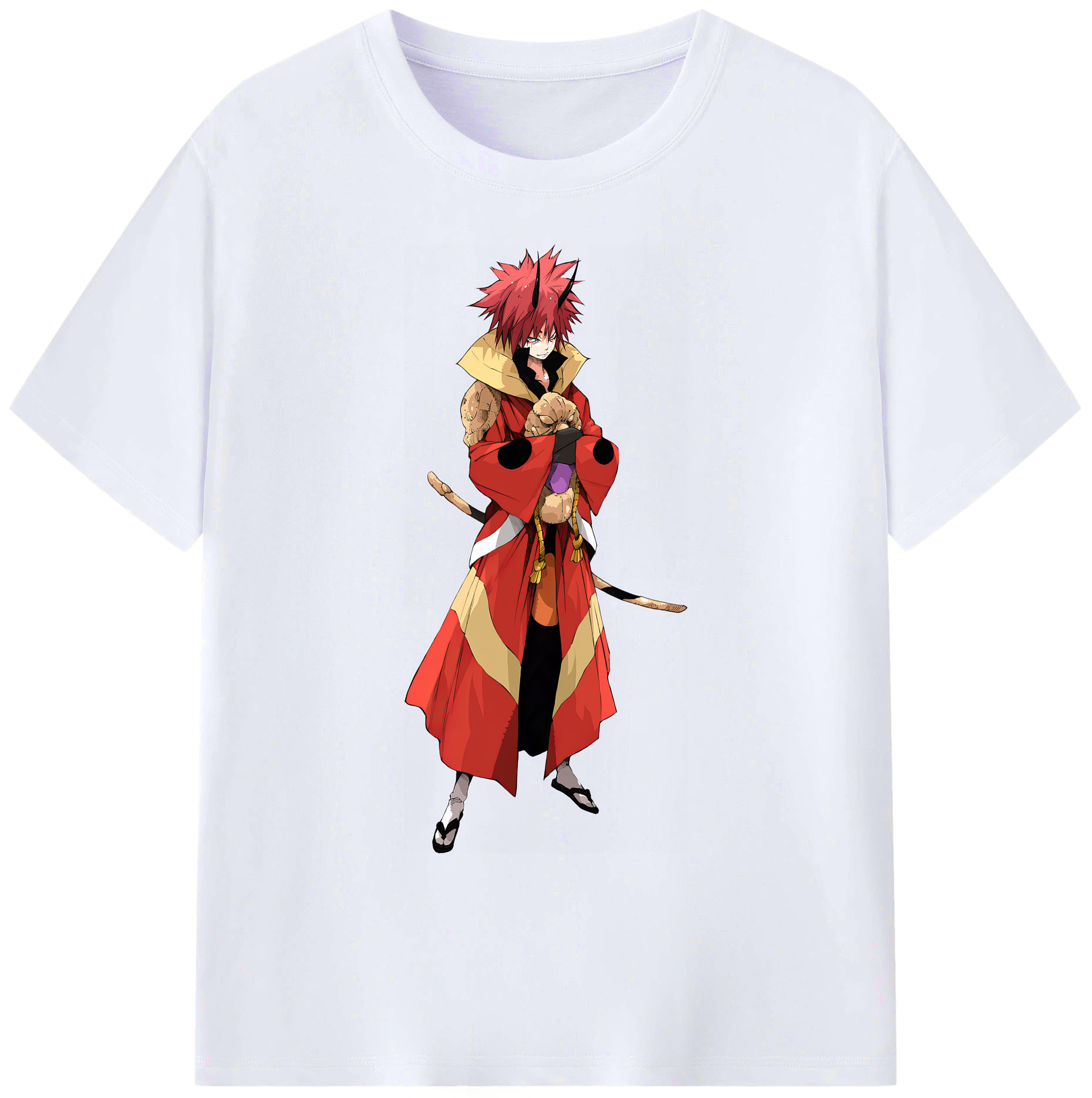（画像用） 転スラ Regarding Reincarnated to Slime 綿100％ メンズ半袖Tシャツ｜肌触りやわらか＆通気性