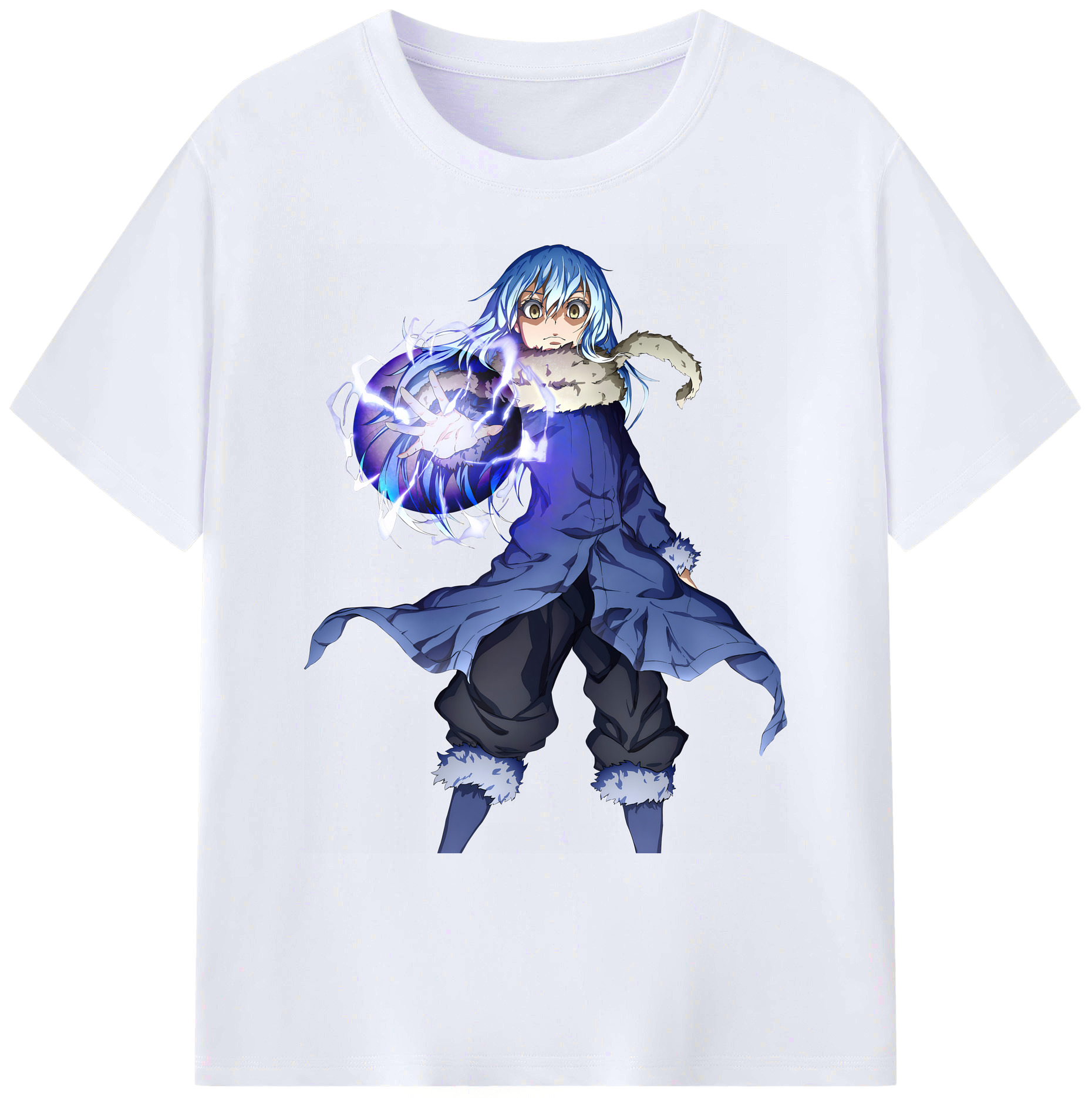 （画像用） 転スラ Regarding Reincarnated to Slime 綿100％ メンズ半袖Tシャツ｜肌触りやわらか＆通気性