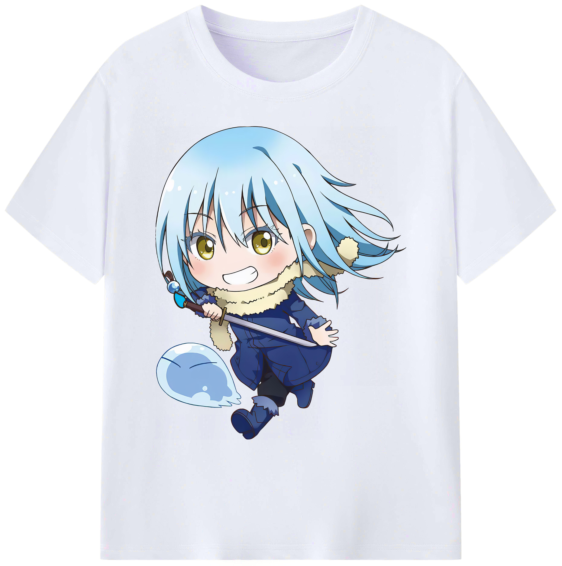 （画像用） 転スラ Regarding Reincarnated to Slime 綿100％ メンズ半袖Tシャツ｜肌触りやわらか＆通気性