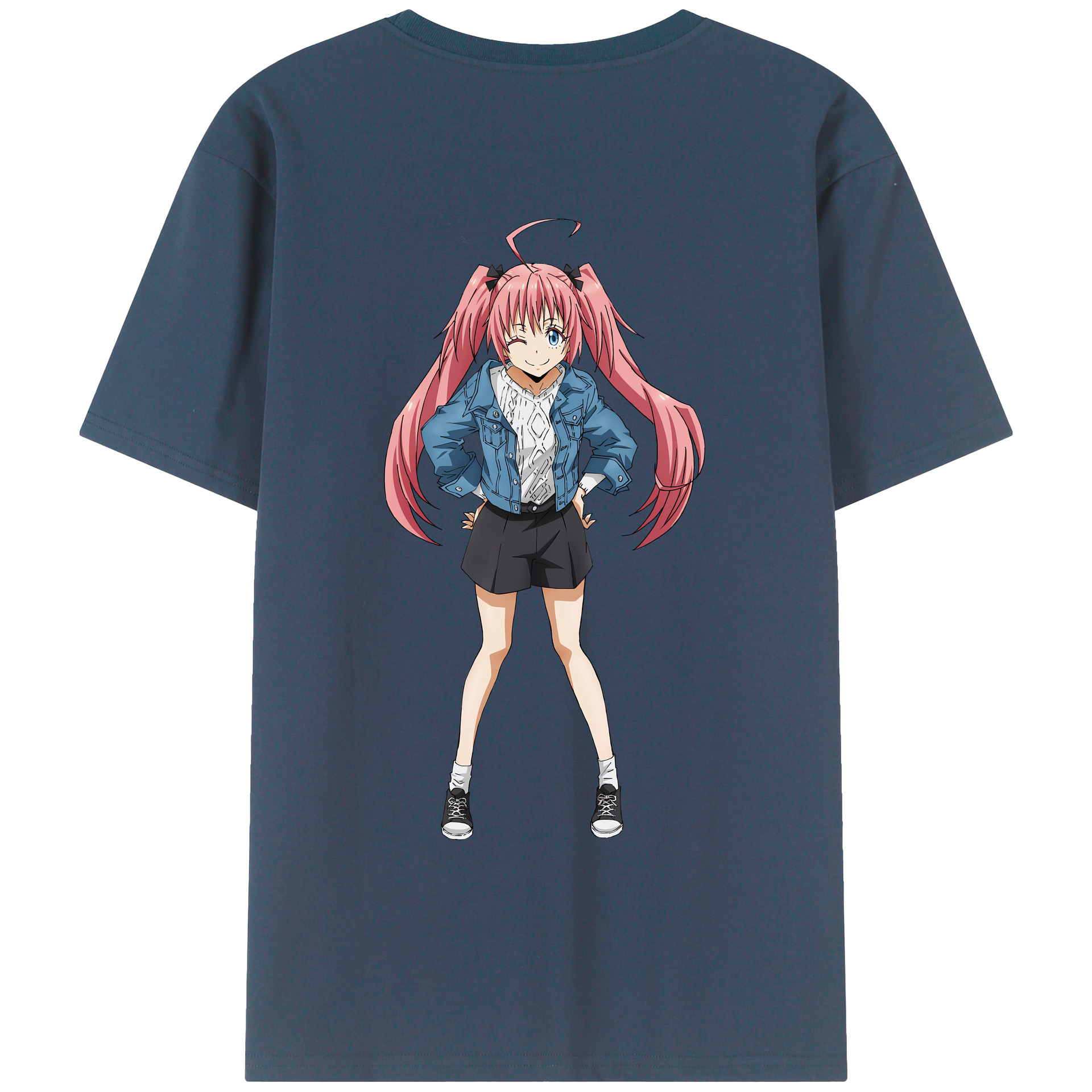 （画像用） 転スラ Regarding Reincarnated to Slime レディース半袖Tシャツ(バックプリント)