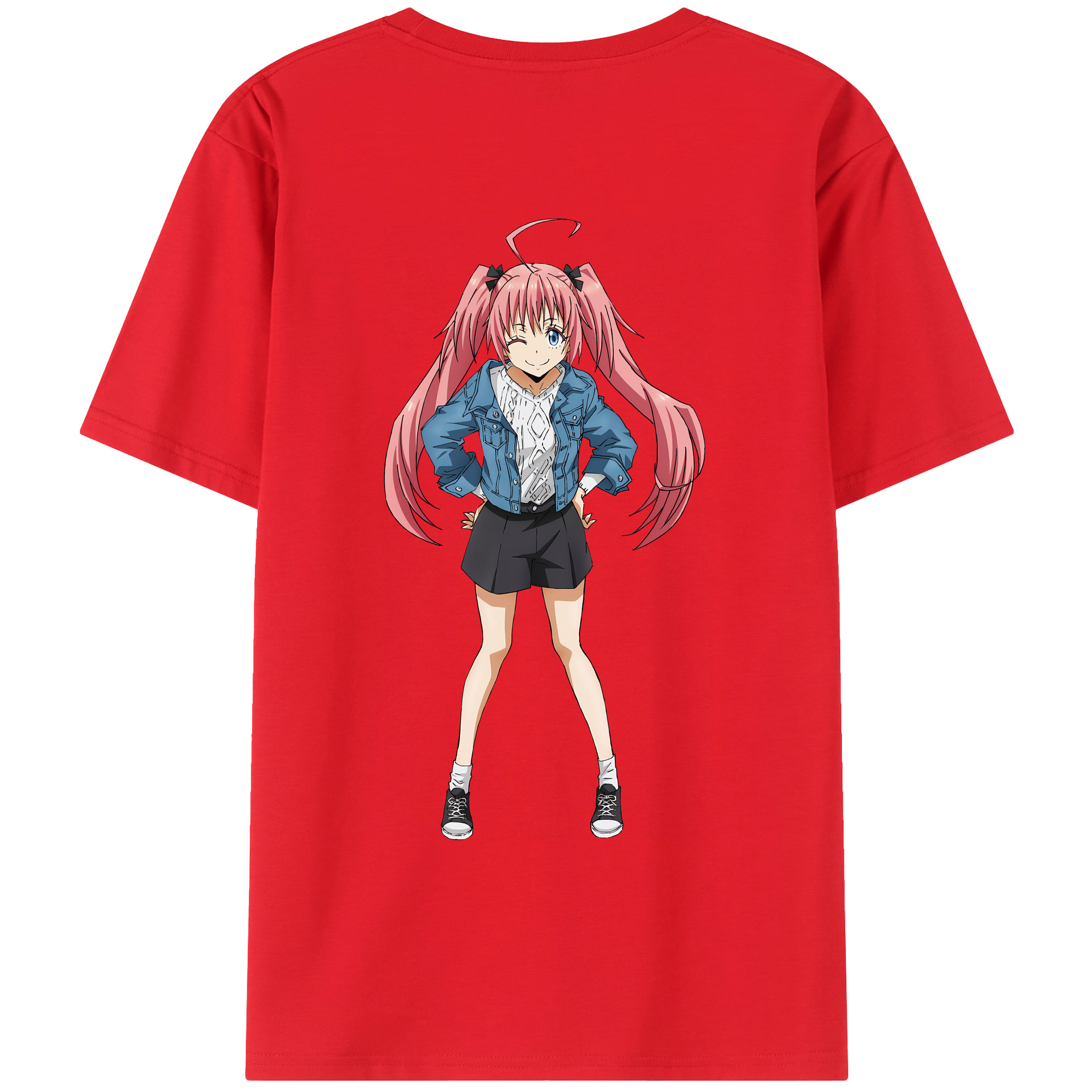 （画像用） 転スラ Regarding Reincarnated to Slime レディース半袖Tシャツ(バックプリント)