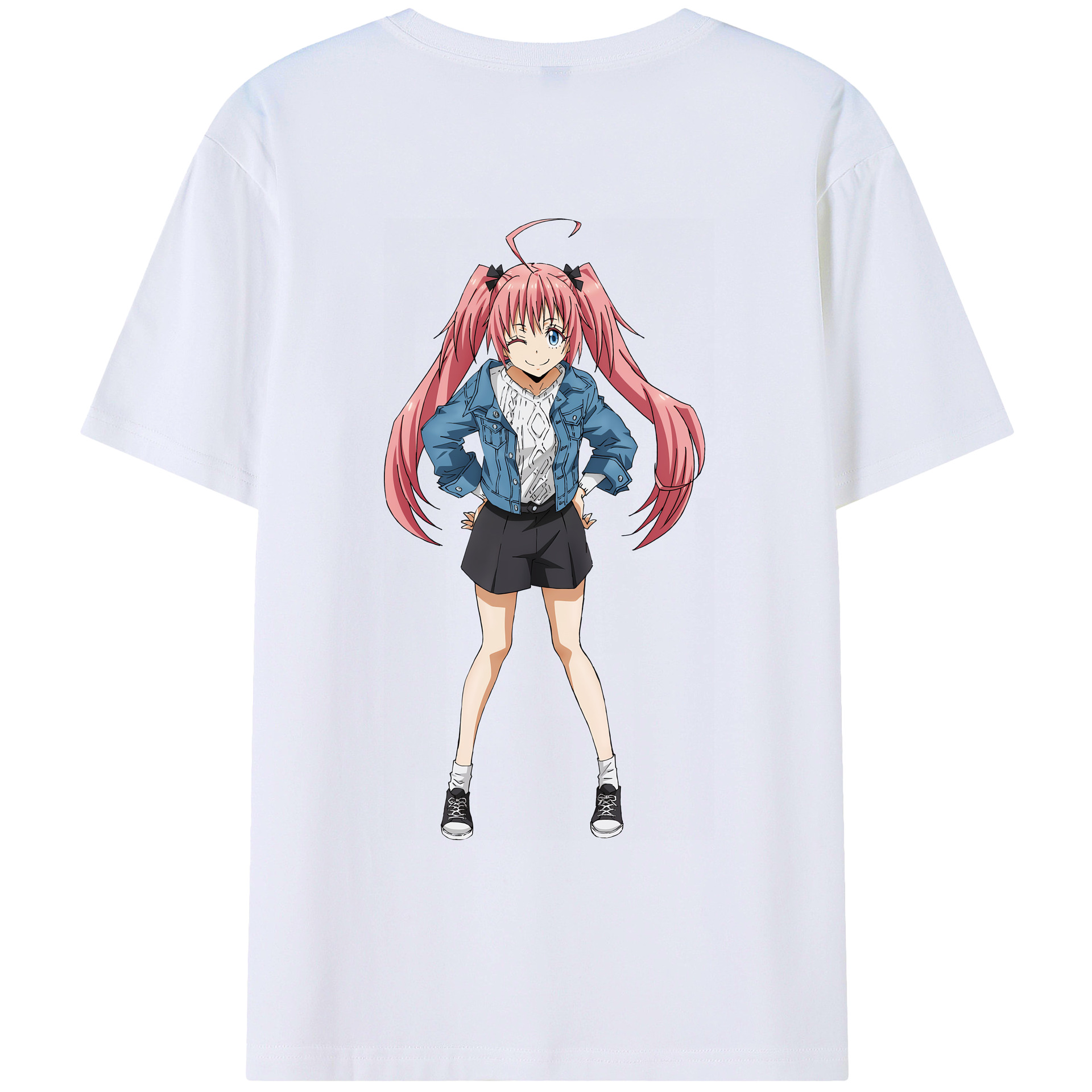（画像用） 転スラ Regarding Reincarnated to Slime レディース半袖Tシャツ(バックプリント)