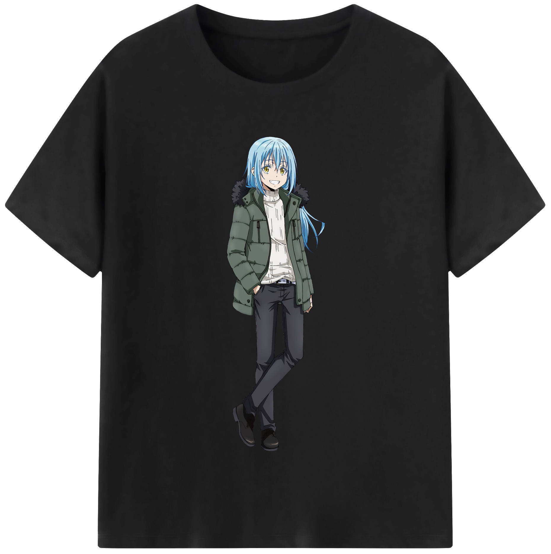 （画像用） 転スラ Regarding Reincarnated to Slime レディースカジュアルプリントTシャツ（綿100％）