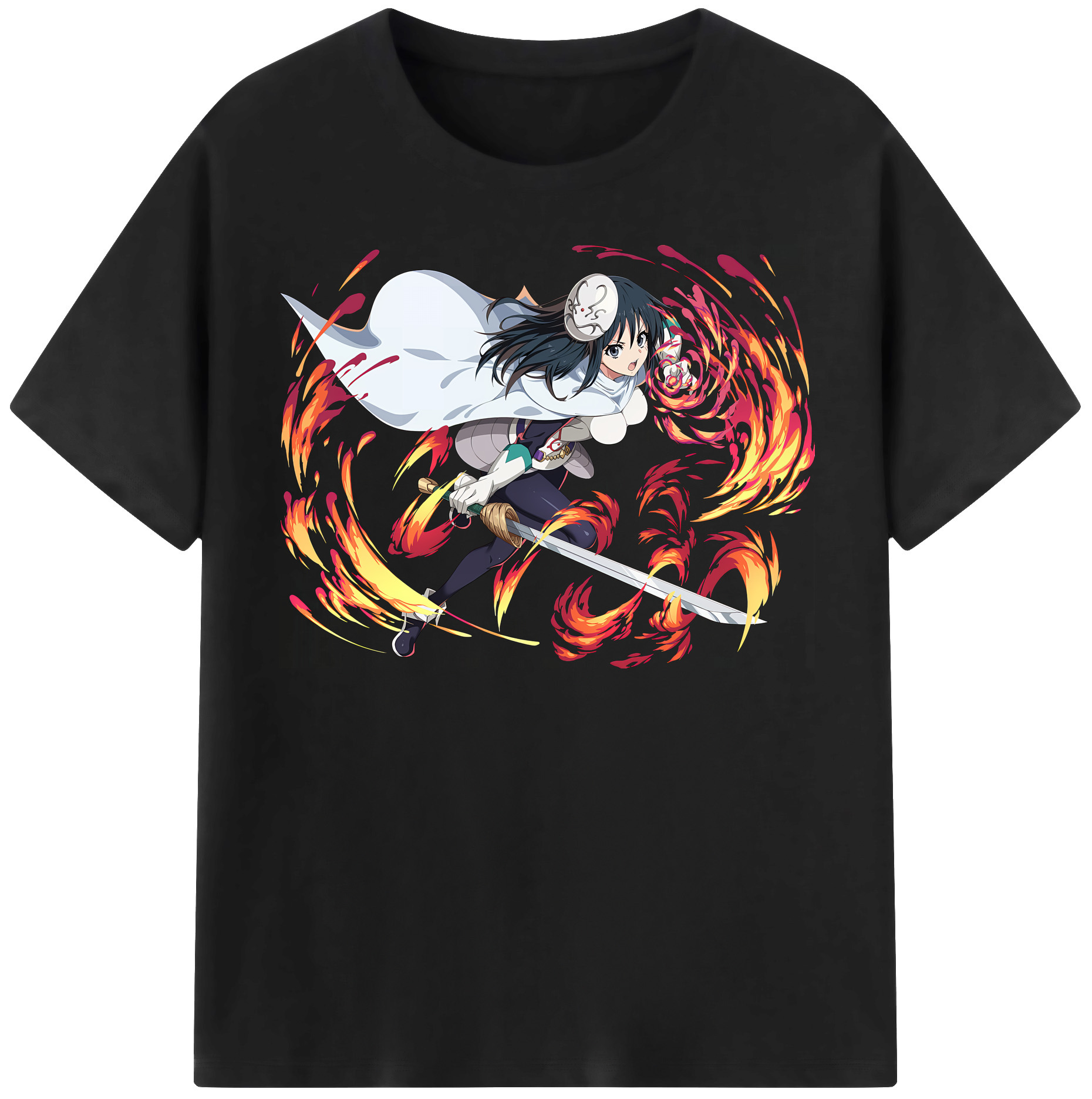 （画像用） 転スラ Regarding Reincarnated to Slime レディースカジュアルプリントTシャツ（綿100％）