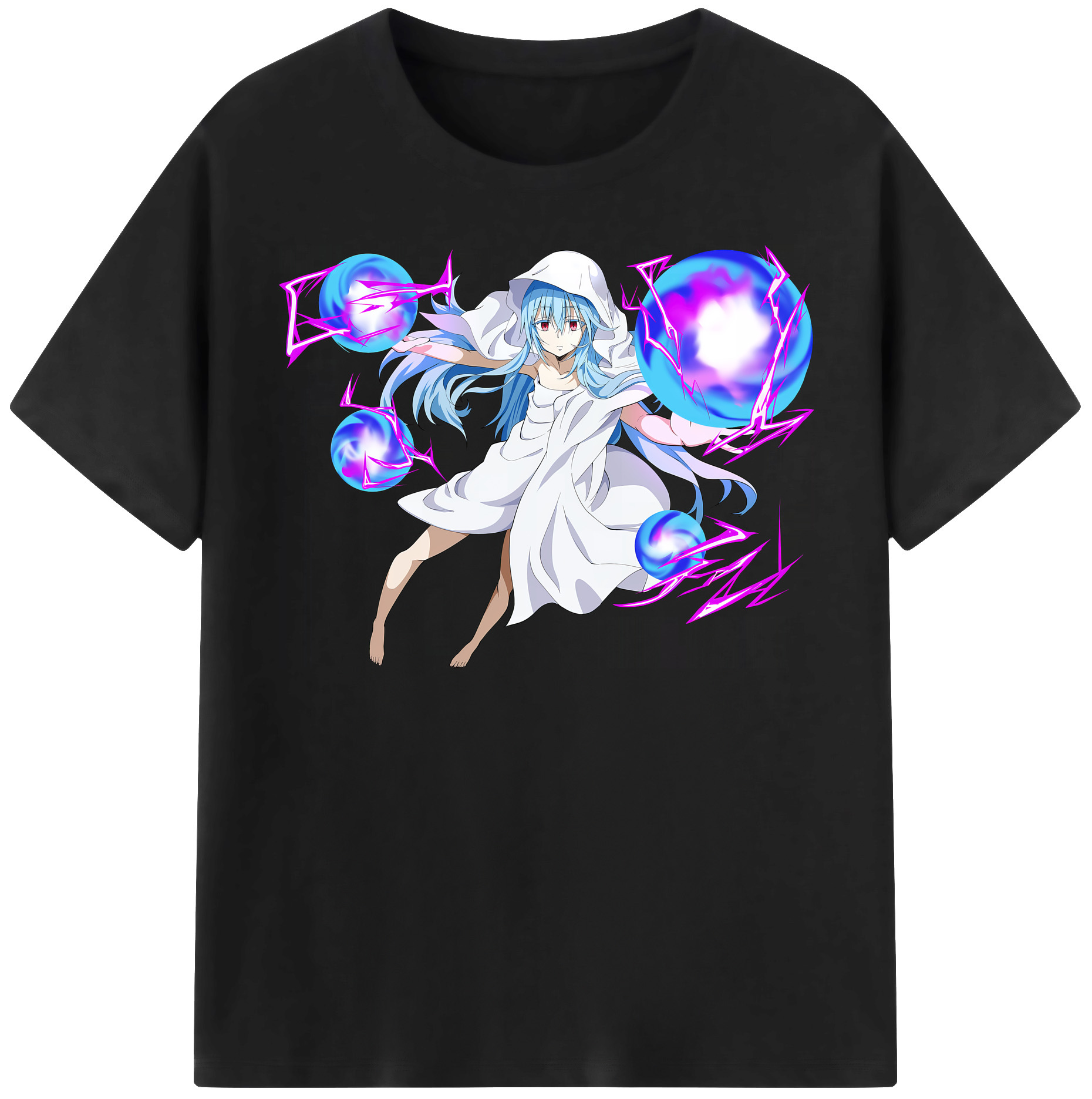 （画像用） 転スラ Regarding Reincarnated to Slime レディースカジュアルプリントTシャツ（綿100％）