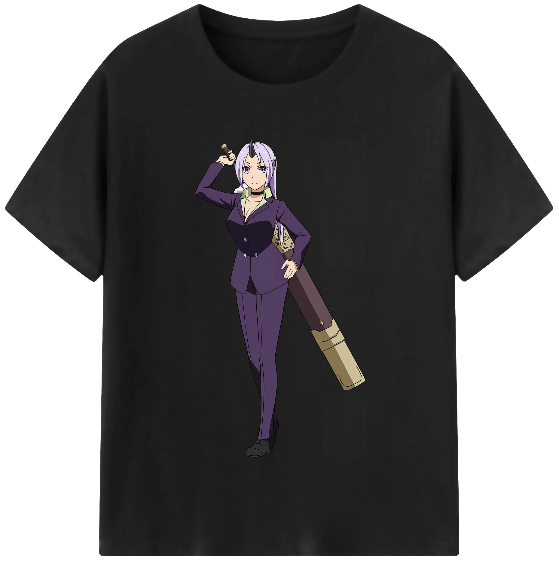 （画像用） 転スラ Regarding Reincarnated to Slime レディースカジュアルプリントTシャツ（綿100％）