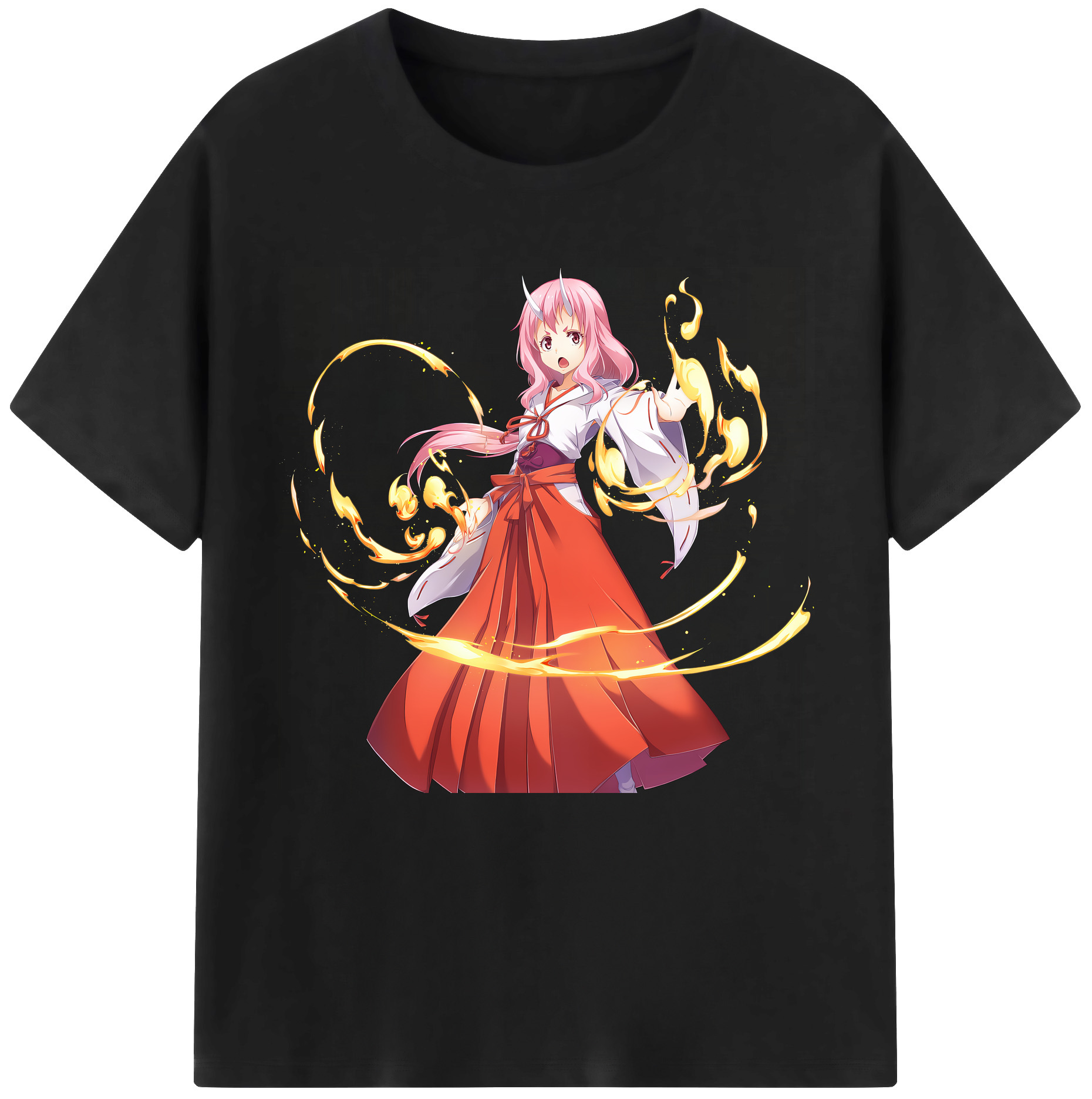 （画像用） 転スラ Regarding Reincarnated to Slime レディースカジュアルプリントTシャツ（綿100％）