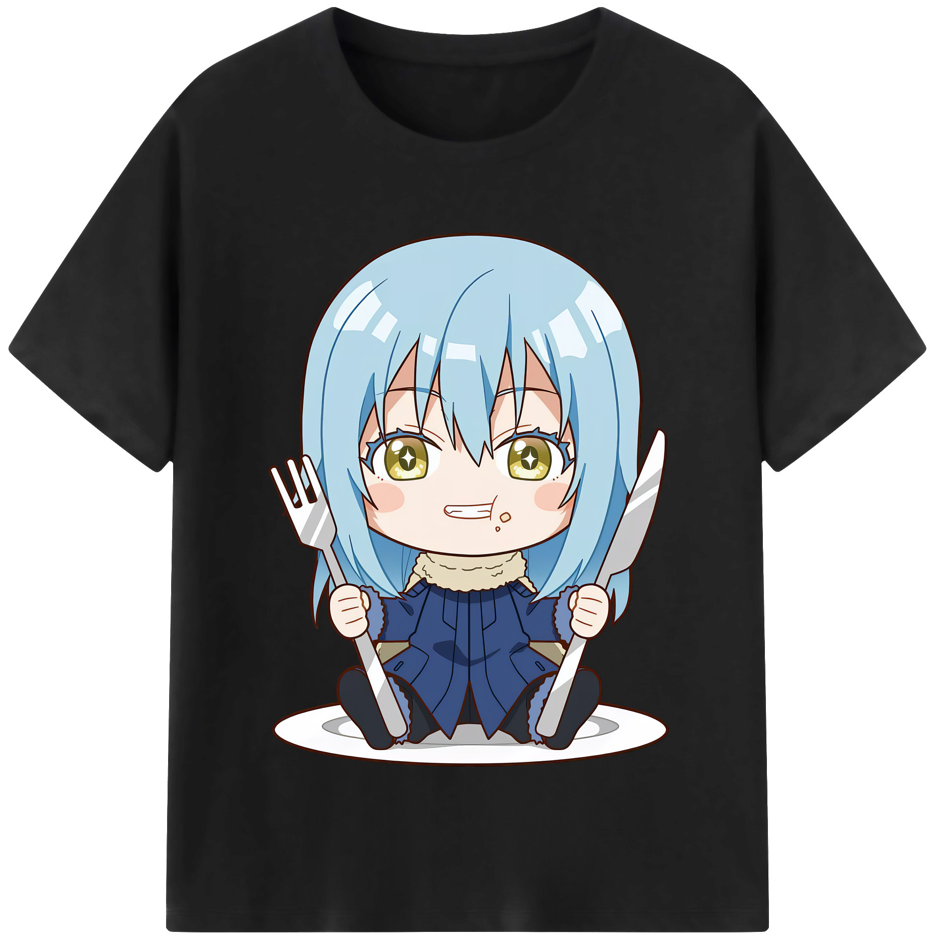 （画像用） 転スラ Regarding Reincarnated to Slime レディースカジュアルプリントTシャツ（綿100％）