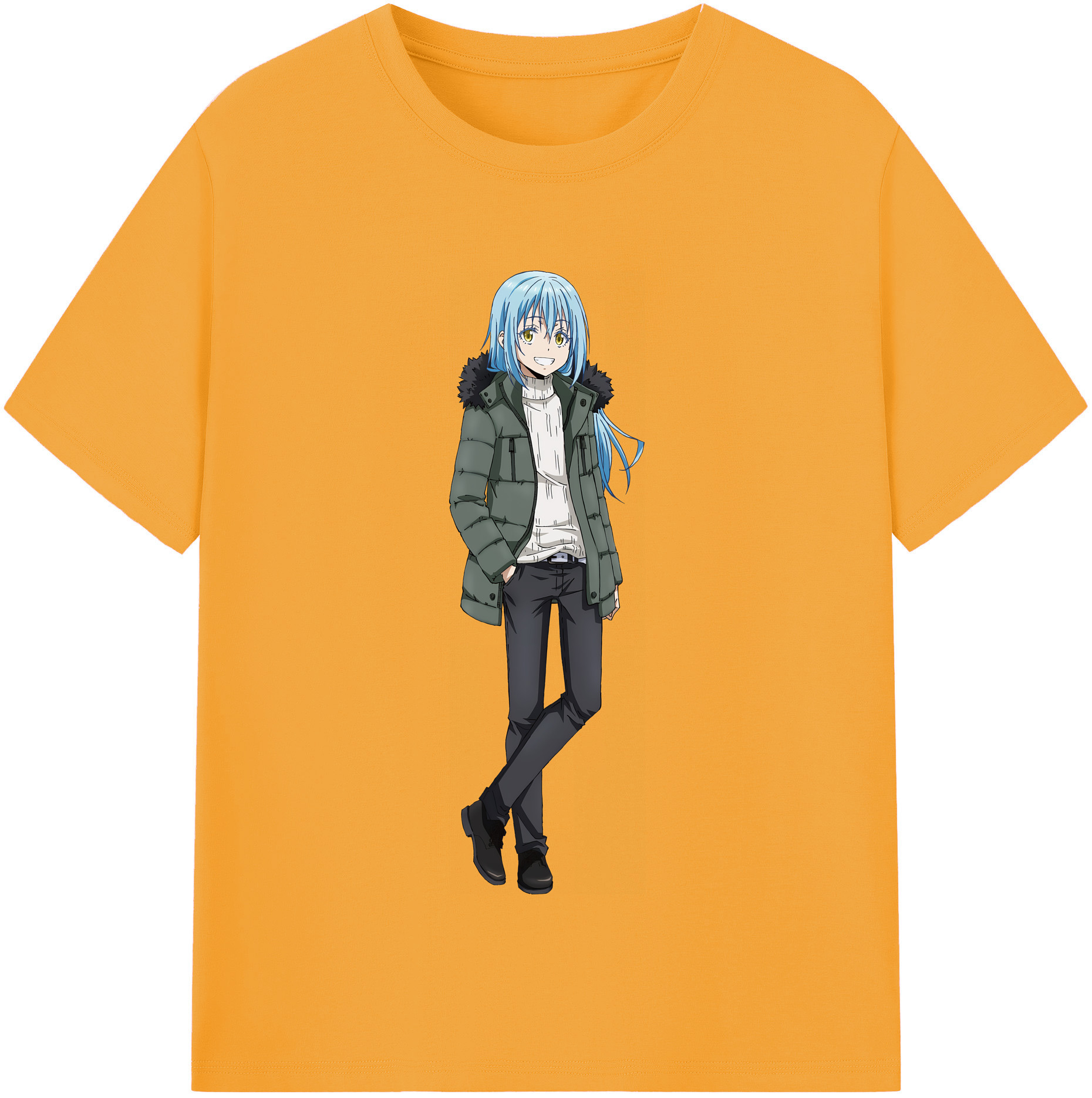（画像用） 転スラ Regarding Reincarnated to Slime レディースカジュアルプリントTシャツ（綿100％）