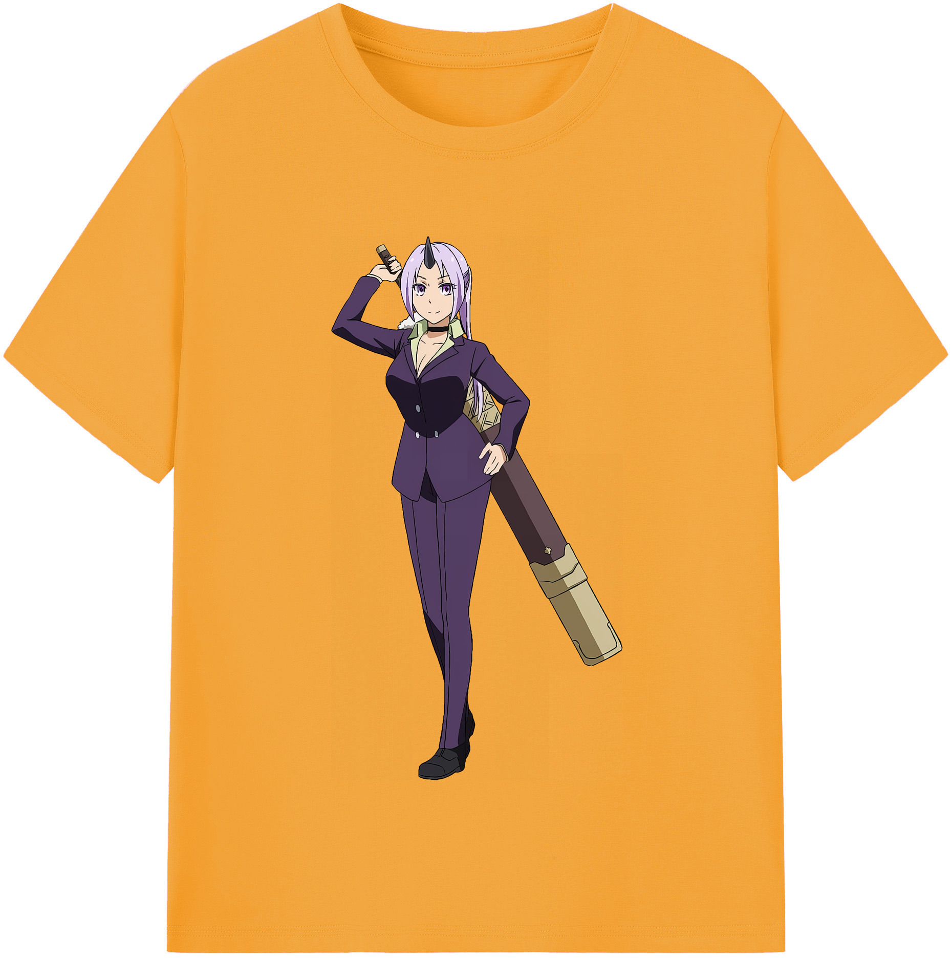 （画像用） 転スラ Regarding Reincarnated to Slime レディースカジュアルプリントTシャツ（綿100％）