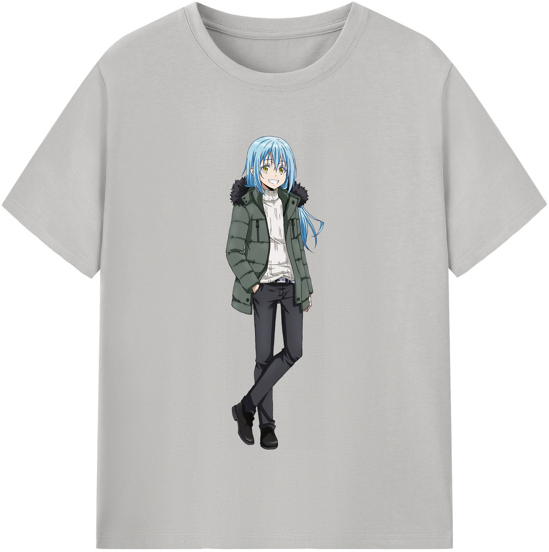 （画像用） 転スラ Regarding Reincarnated to Slime レディースカジュアルプリントTシャツ（綿100％）