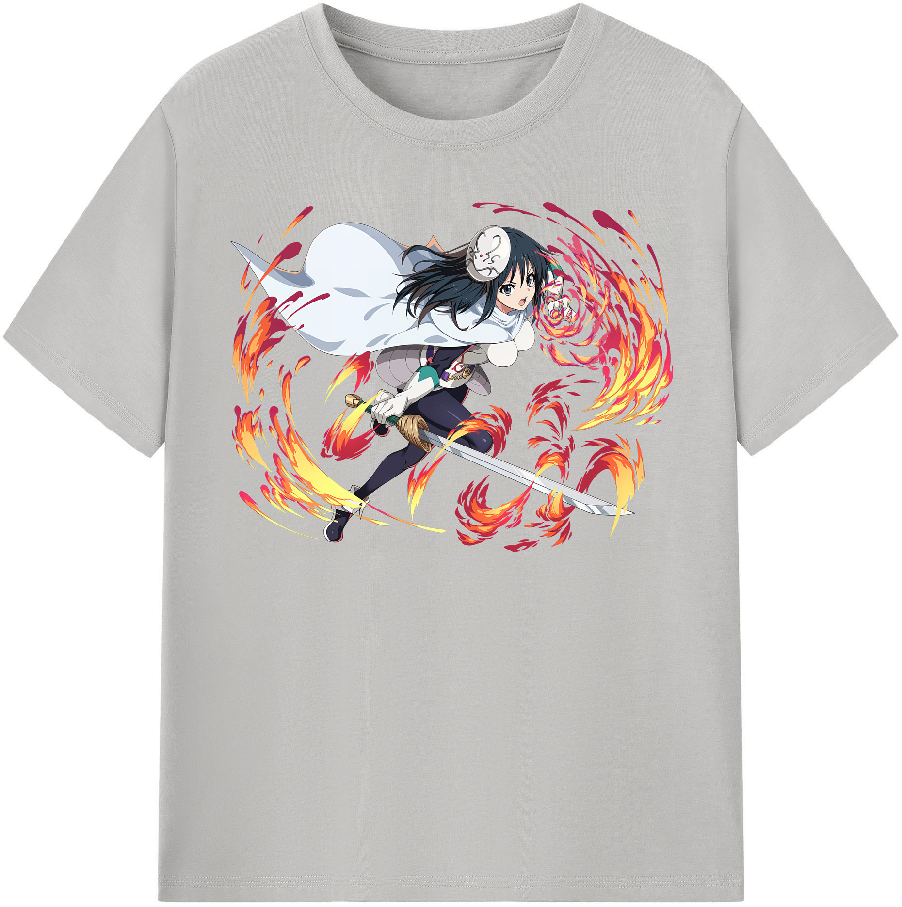 （画像用） 転スラ Regarding Reincarnated to Slime レディースカジュアルプリントTシャツ（綿100％）